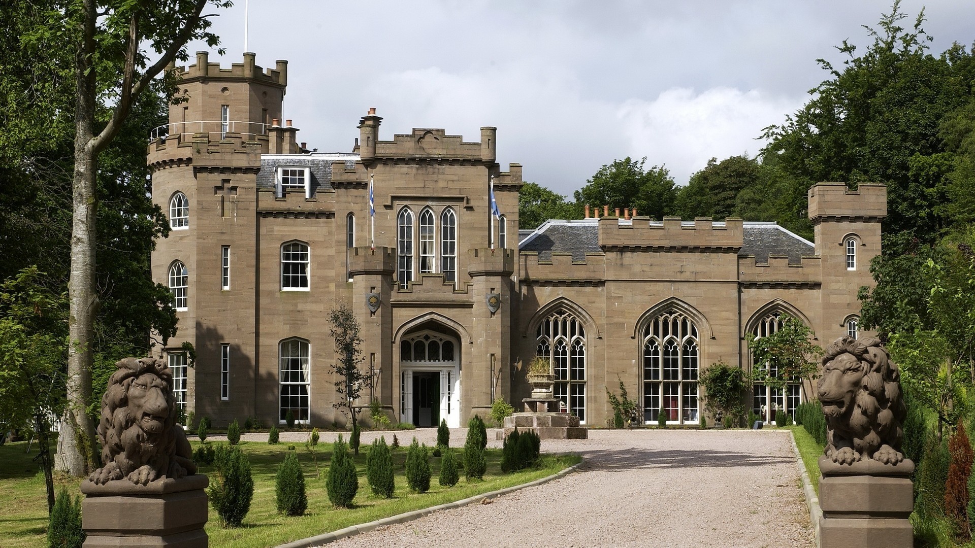 Wallpaper scotland, castle, city, architecture, building