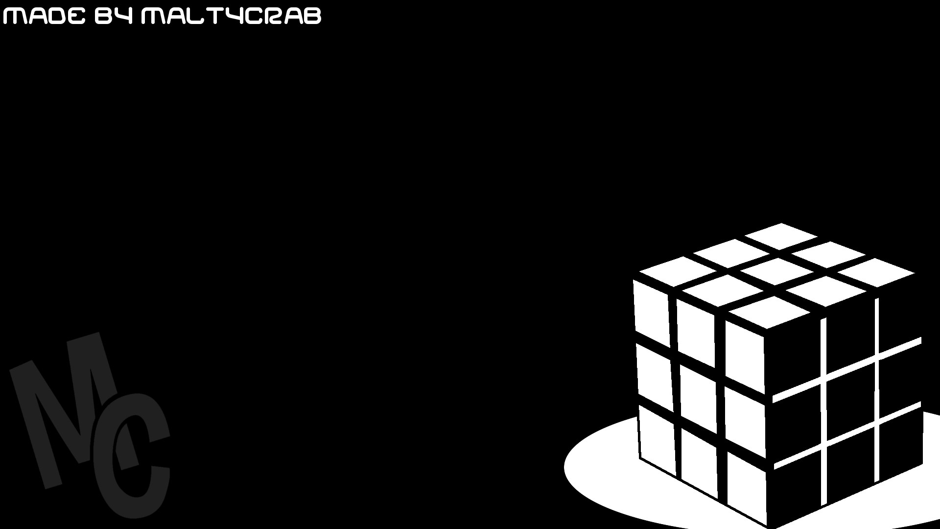 Rubiks Cube Background Black and White by MaltyCrab