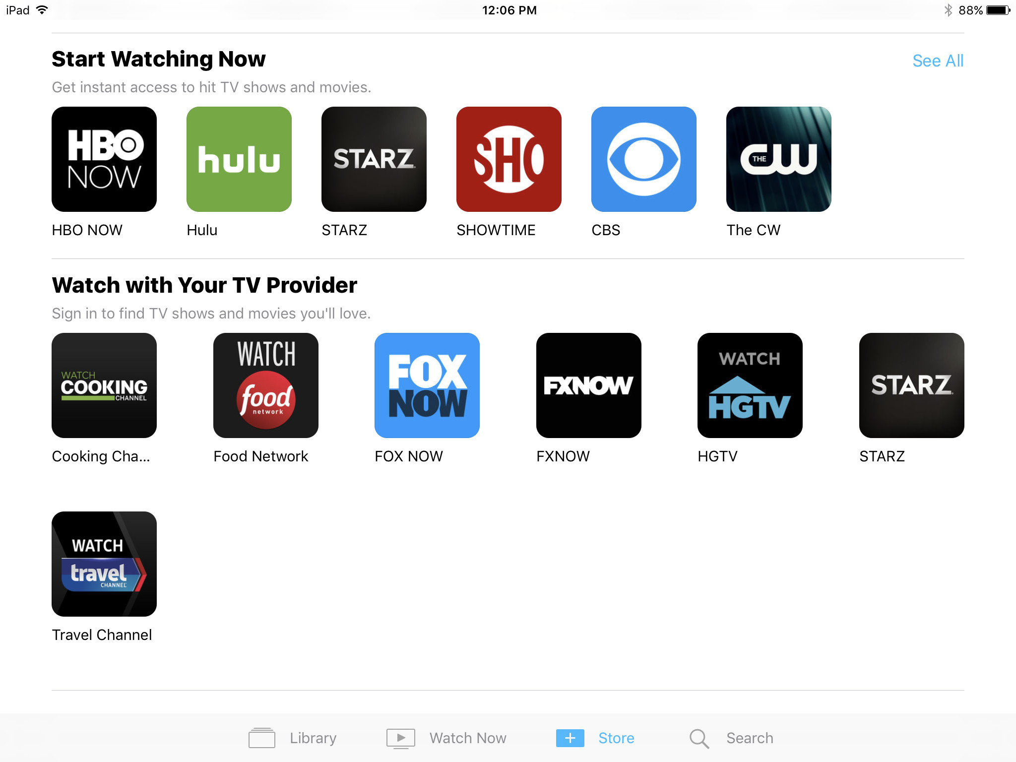 Tv app store