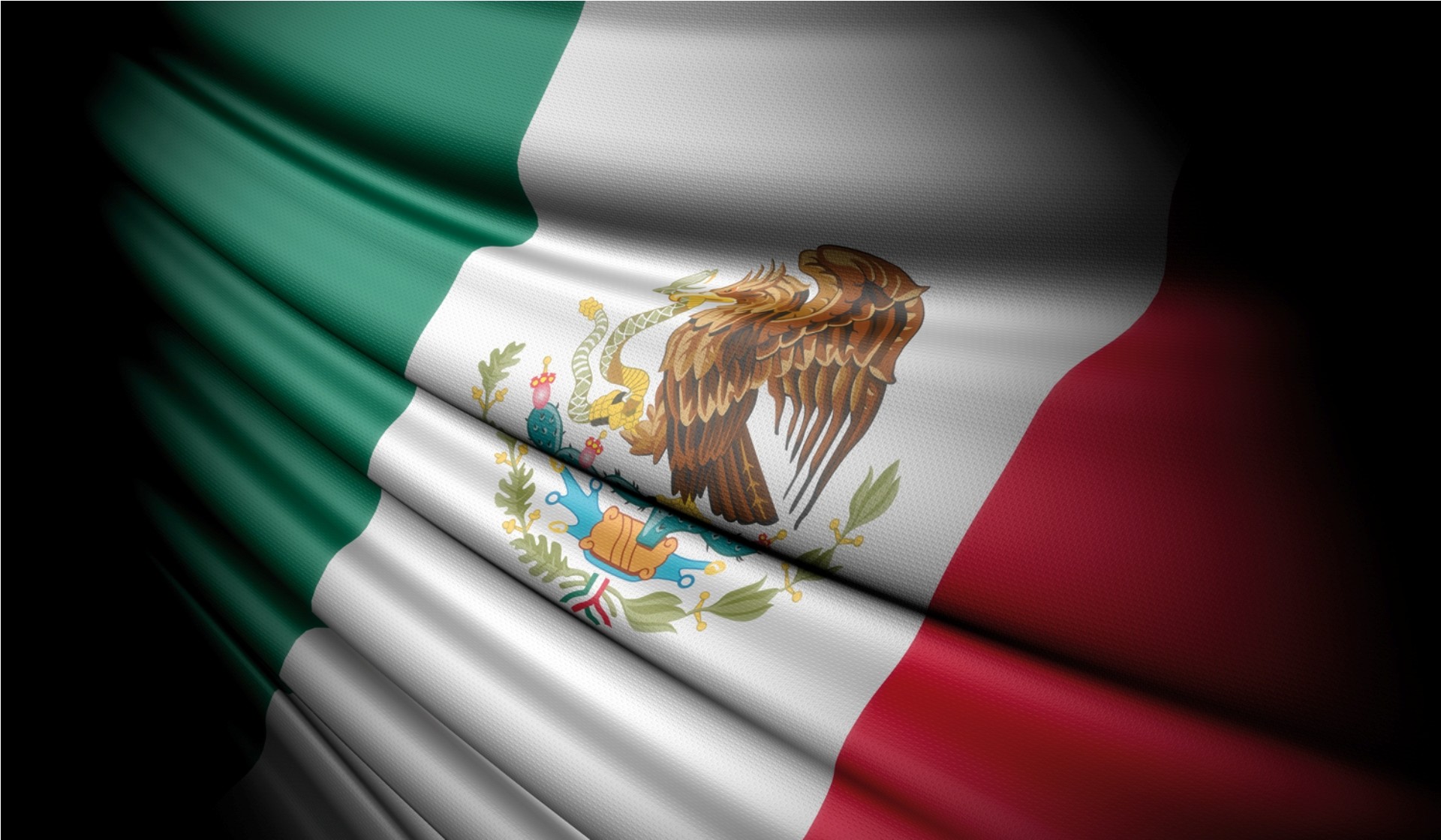 Mexico Flag Waving Wallpaper