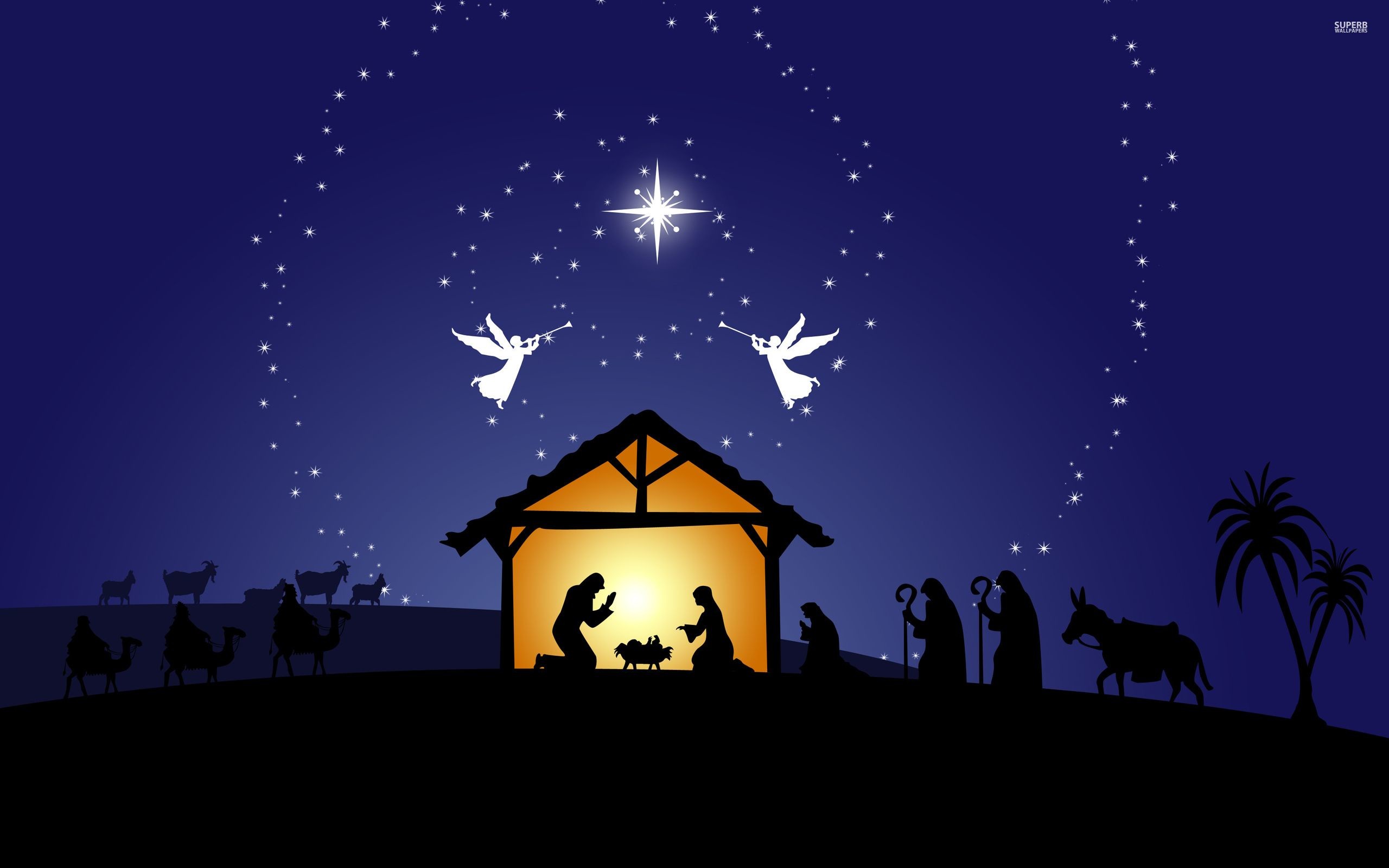 Nativity Scene Desktop Wallpaper