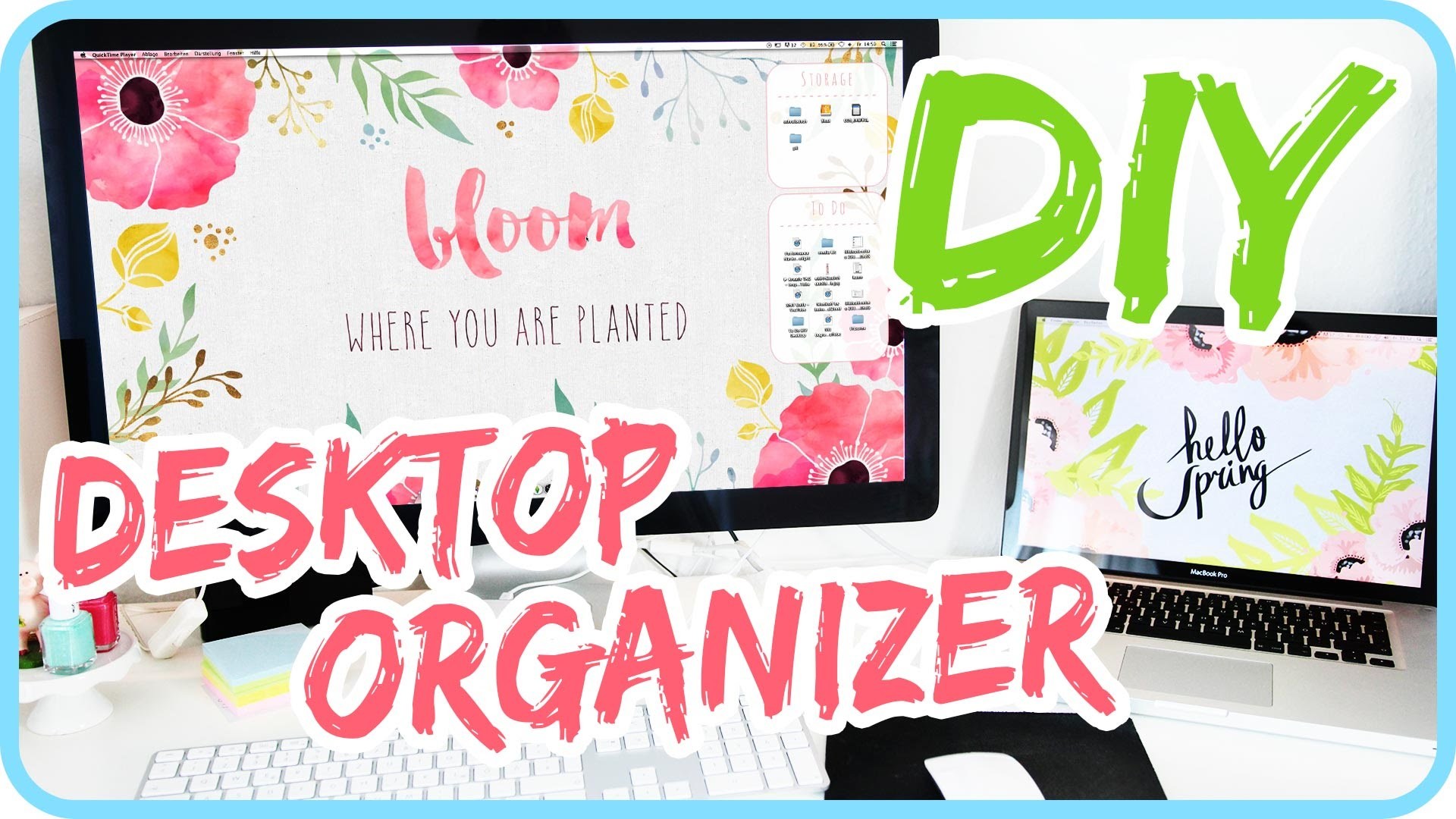 DIY Desktop Organizer Wallpaper