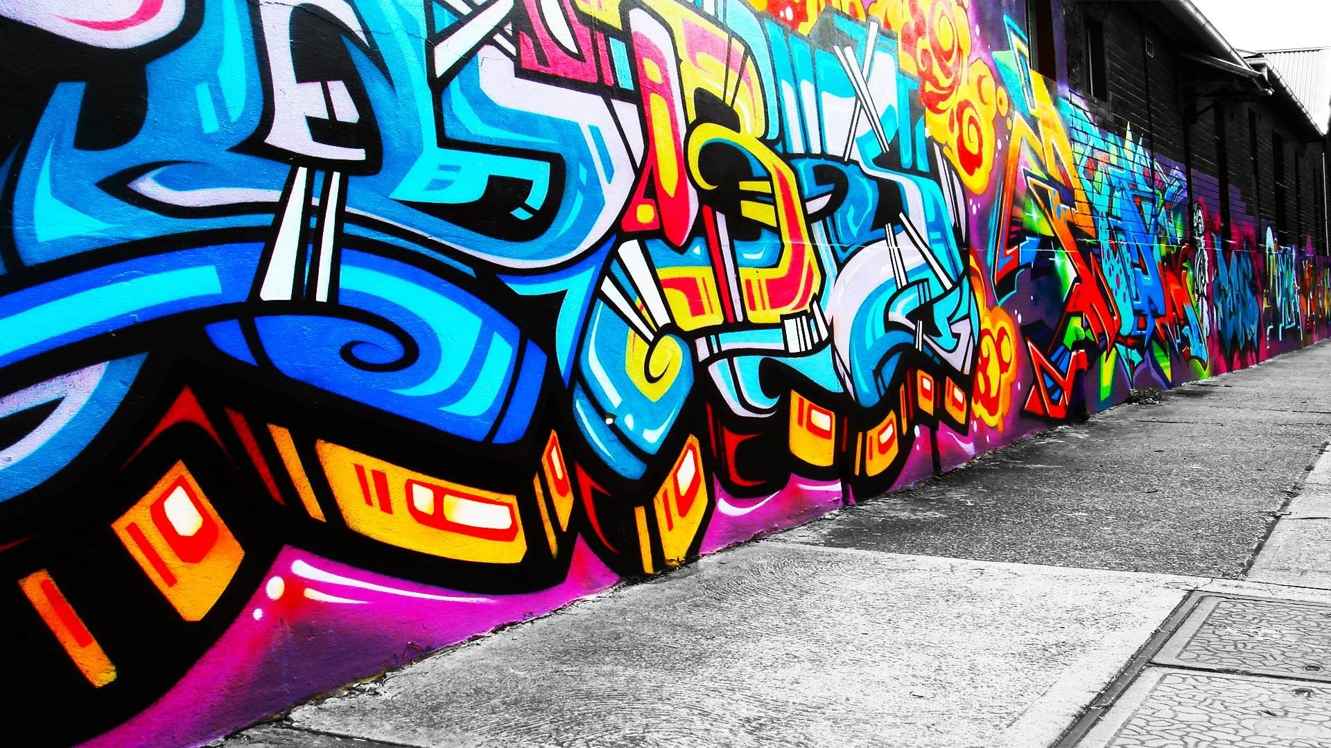 Graffiti bright colors best hd wallpaper