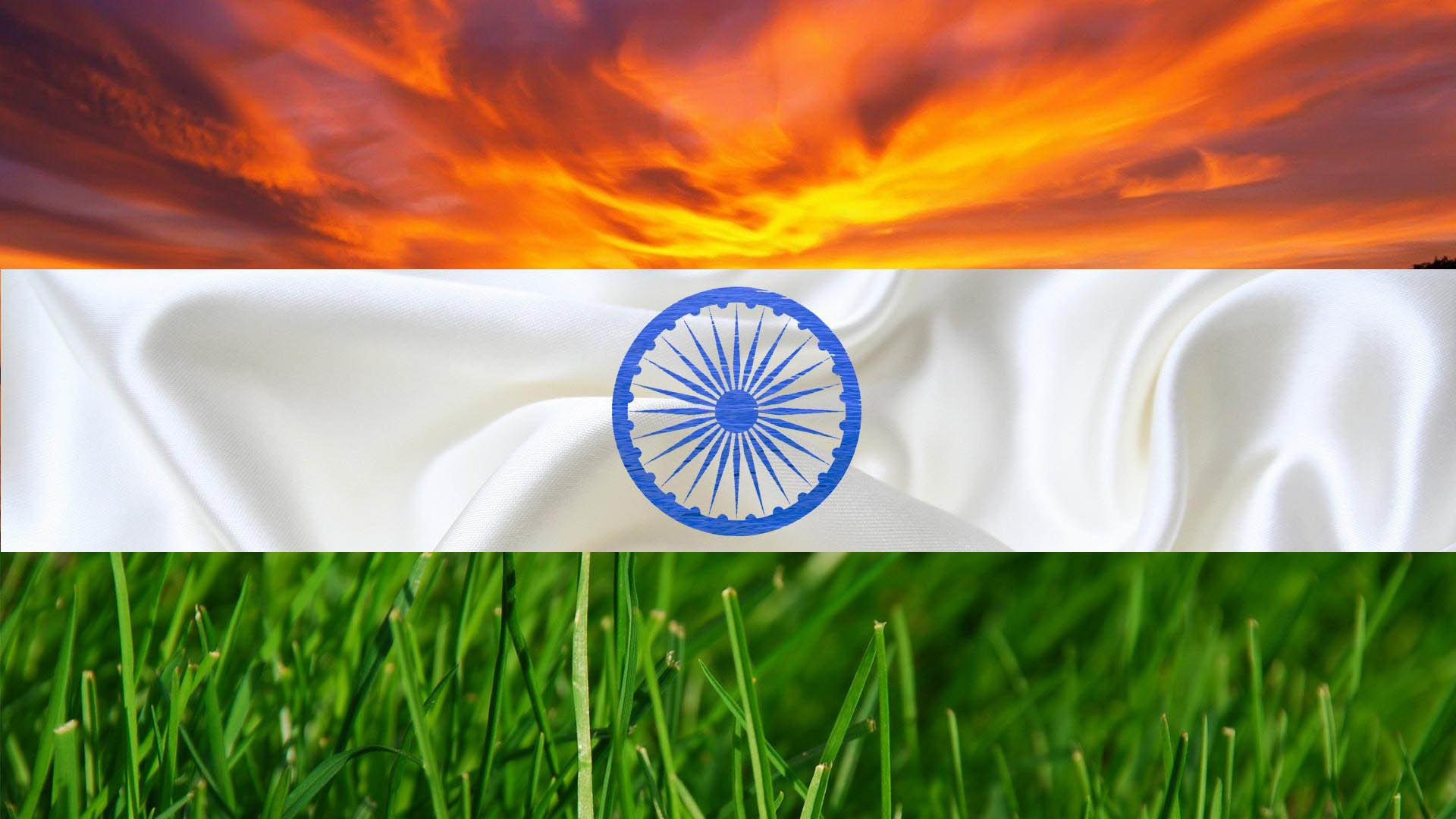 Happy independence day indian flag with ashok chakra hd wallpaper.