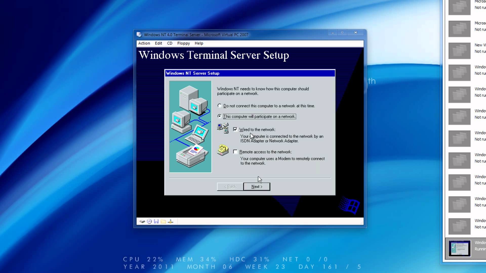Windows NT 4.0 Terminal Server (SP3) Installation