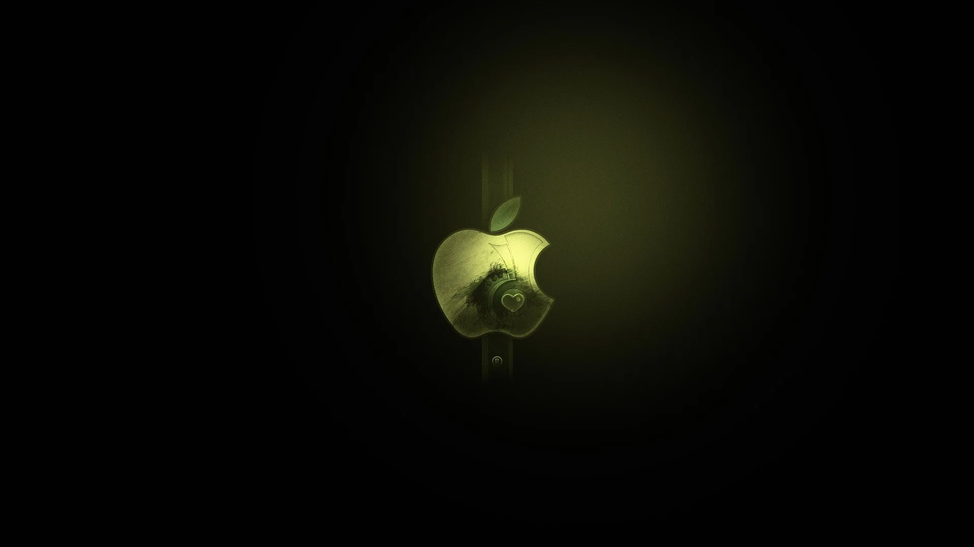 Wallpaper logo, black, white, apple, mac, minimalist