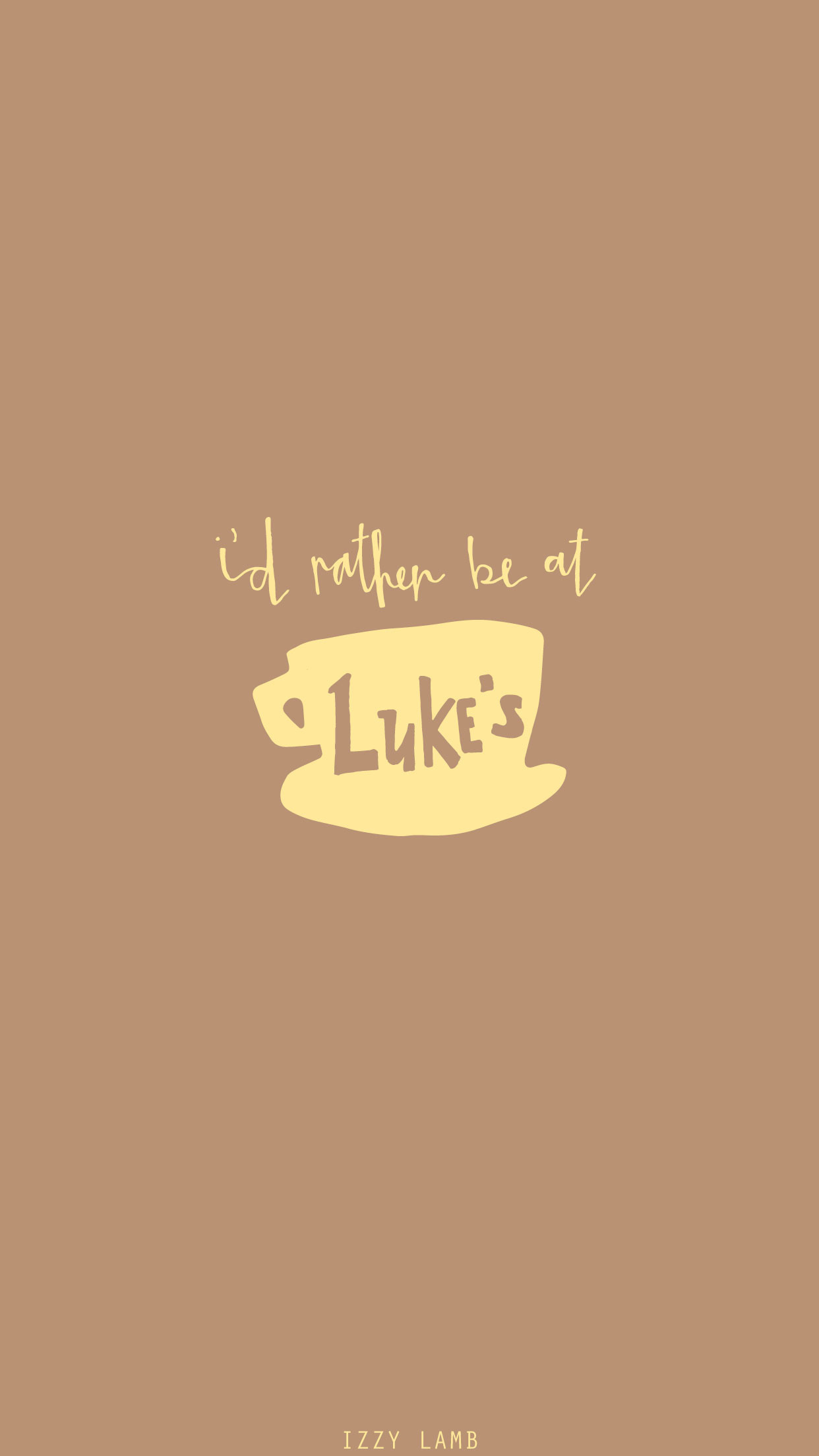 This is a cute "Luke's Diner" smartphone wallpaper.