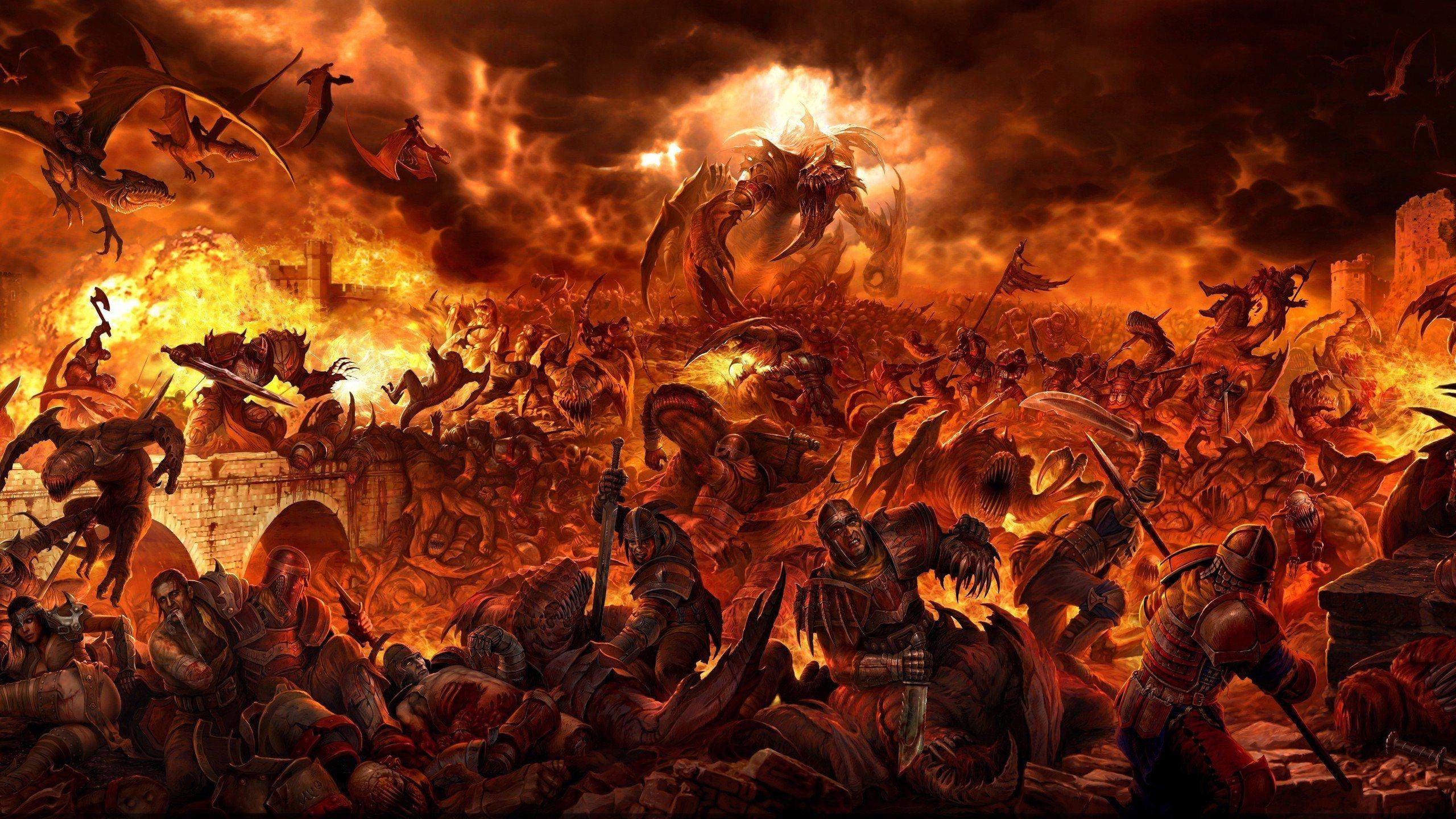 heaven vs hell wallpaper