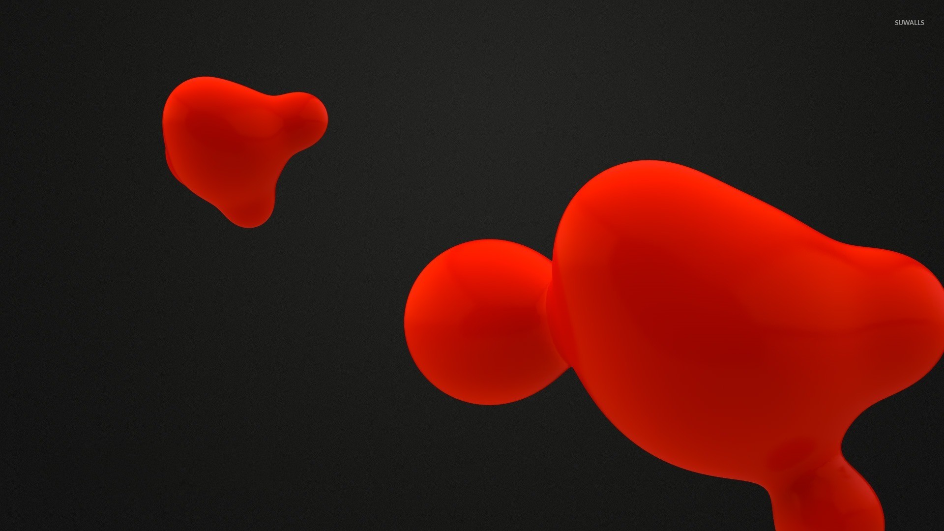 Red liquid shapes wallpaper jpg