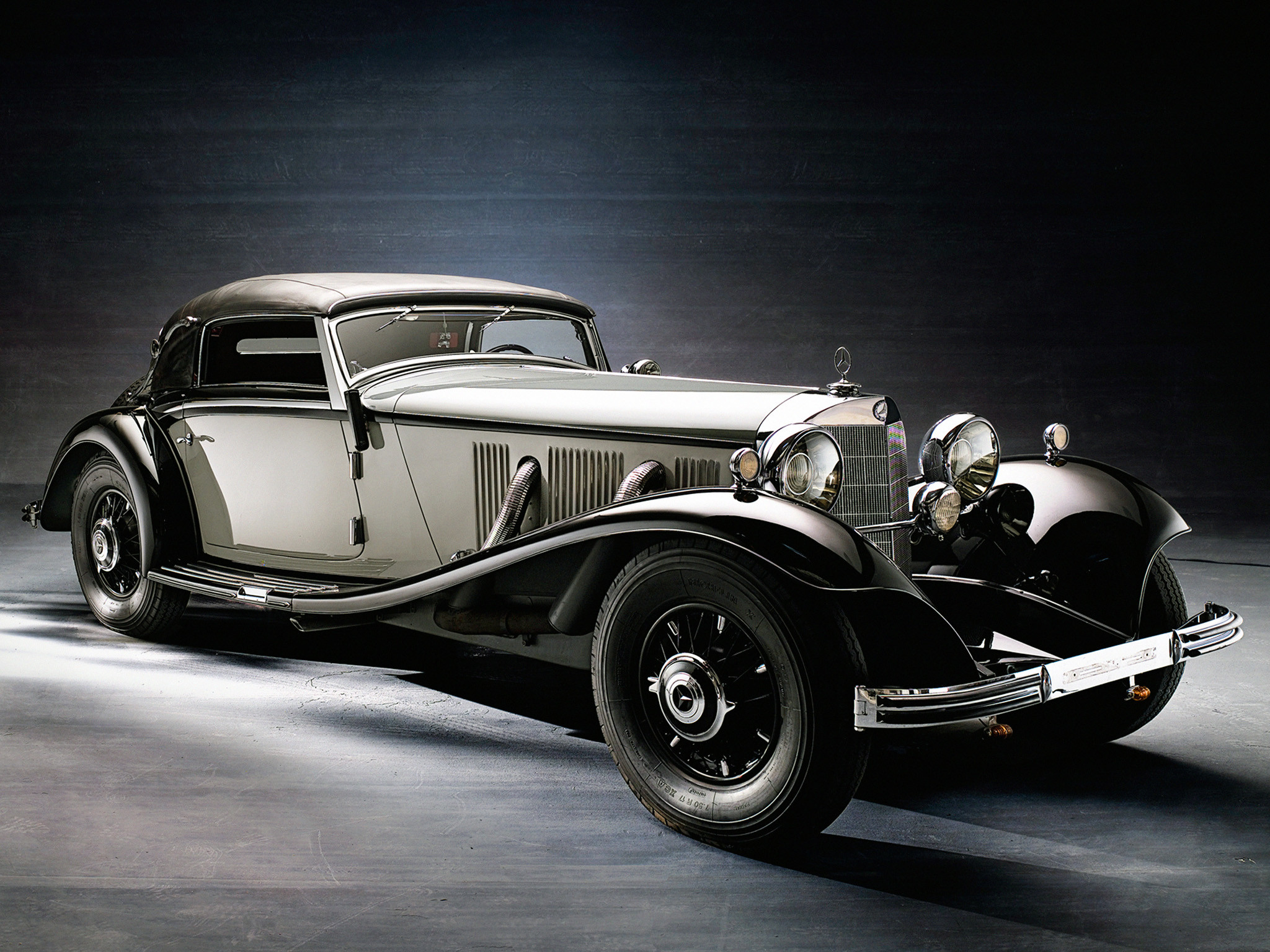 1935 Mercedes Benz 500K Cabriolet A luxury retro r wallpaper