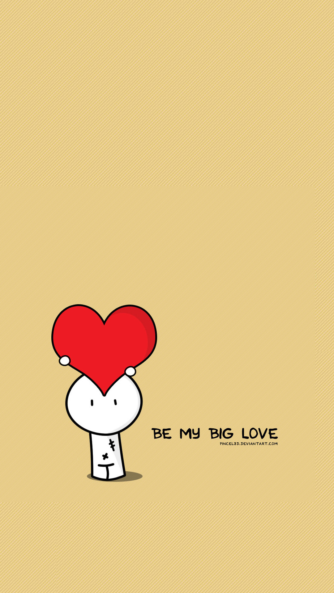 Be My Big Love Valentines Illustration #iPhone #6 #plus #wallpaper