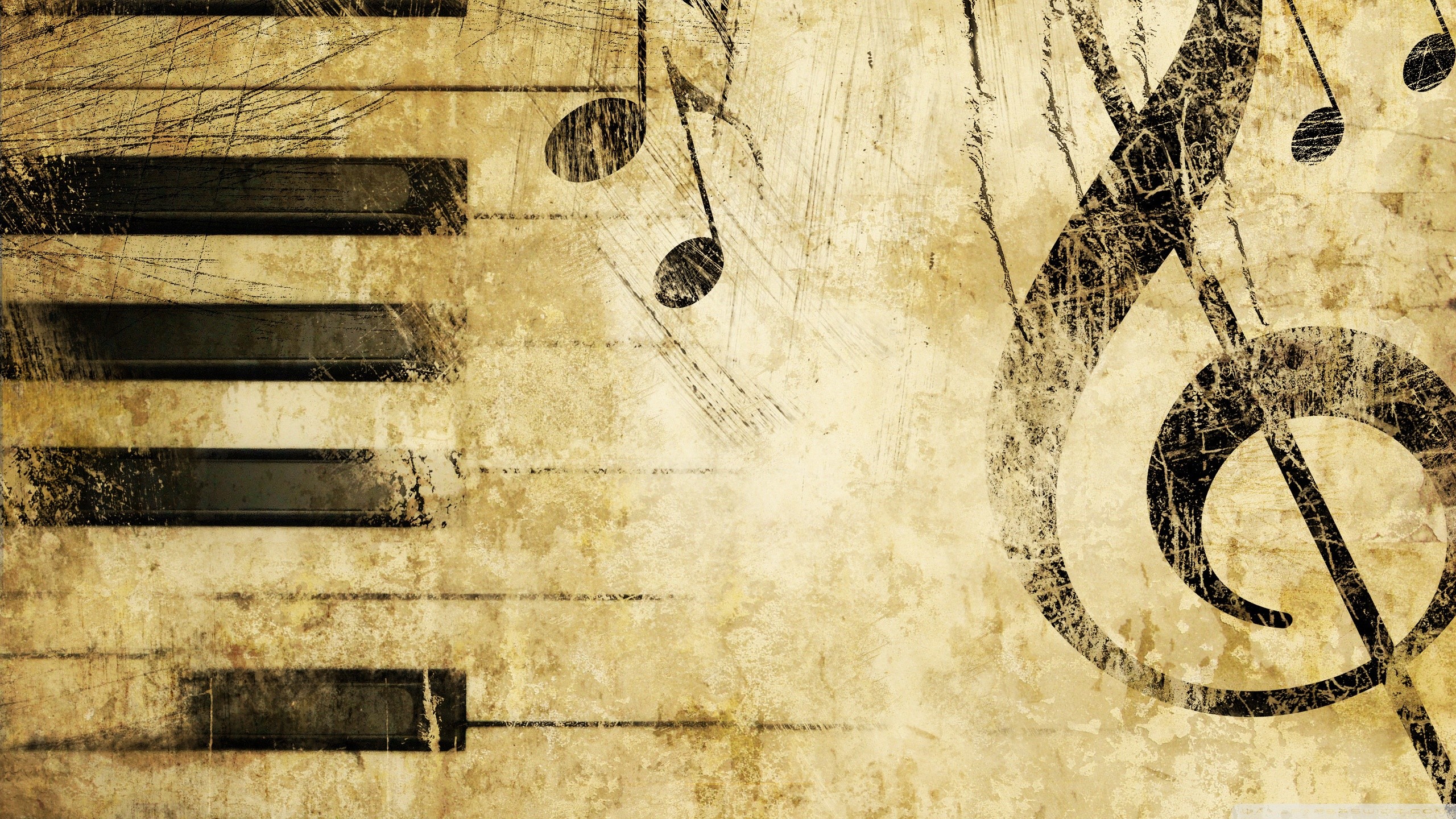 Old music score background wallpaper 2560×1440