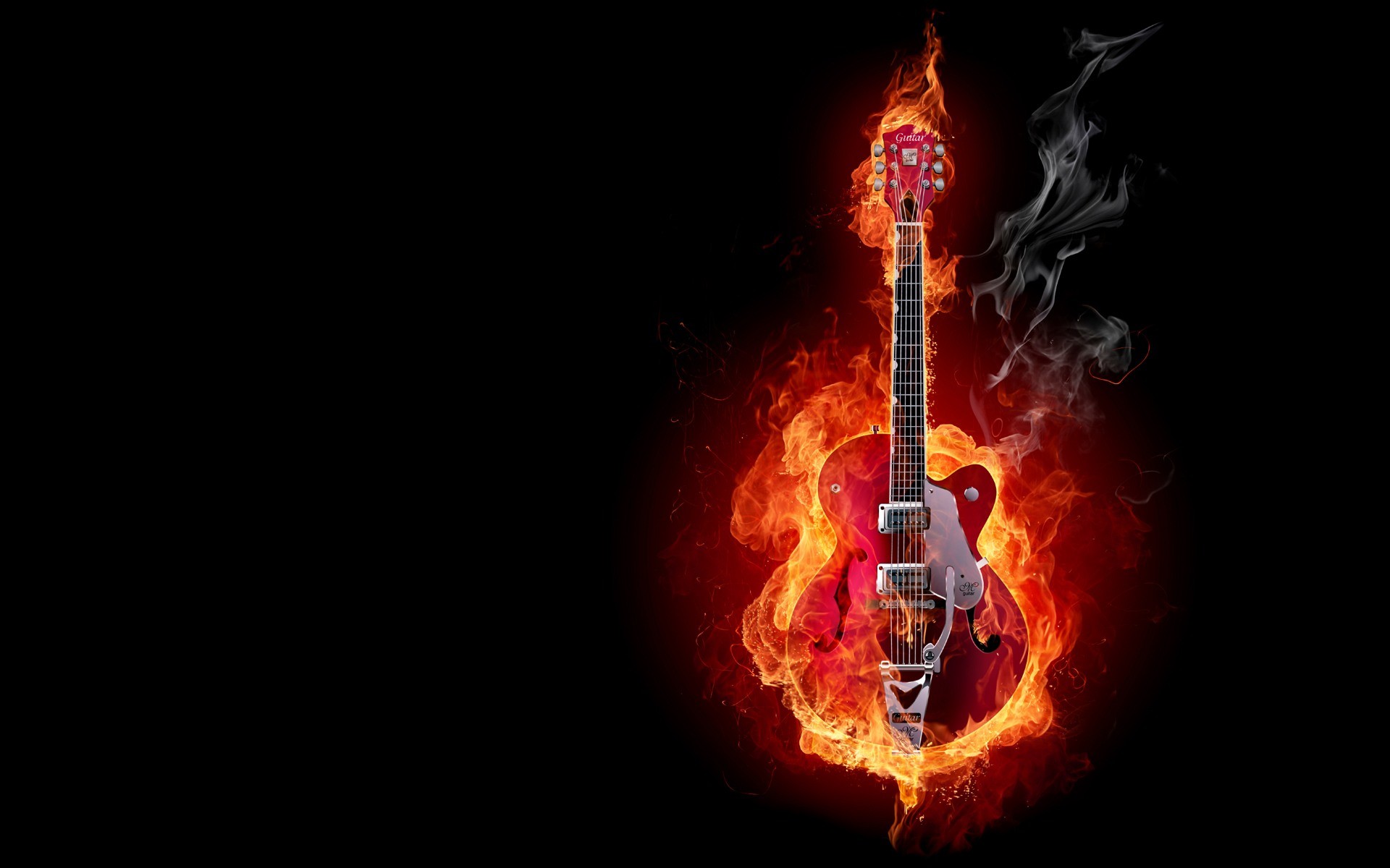 Guitar Fire Image