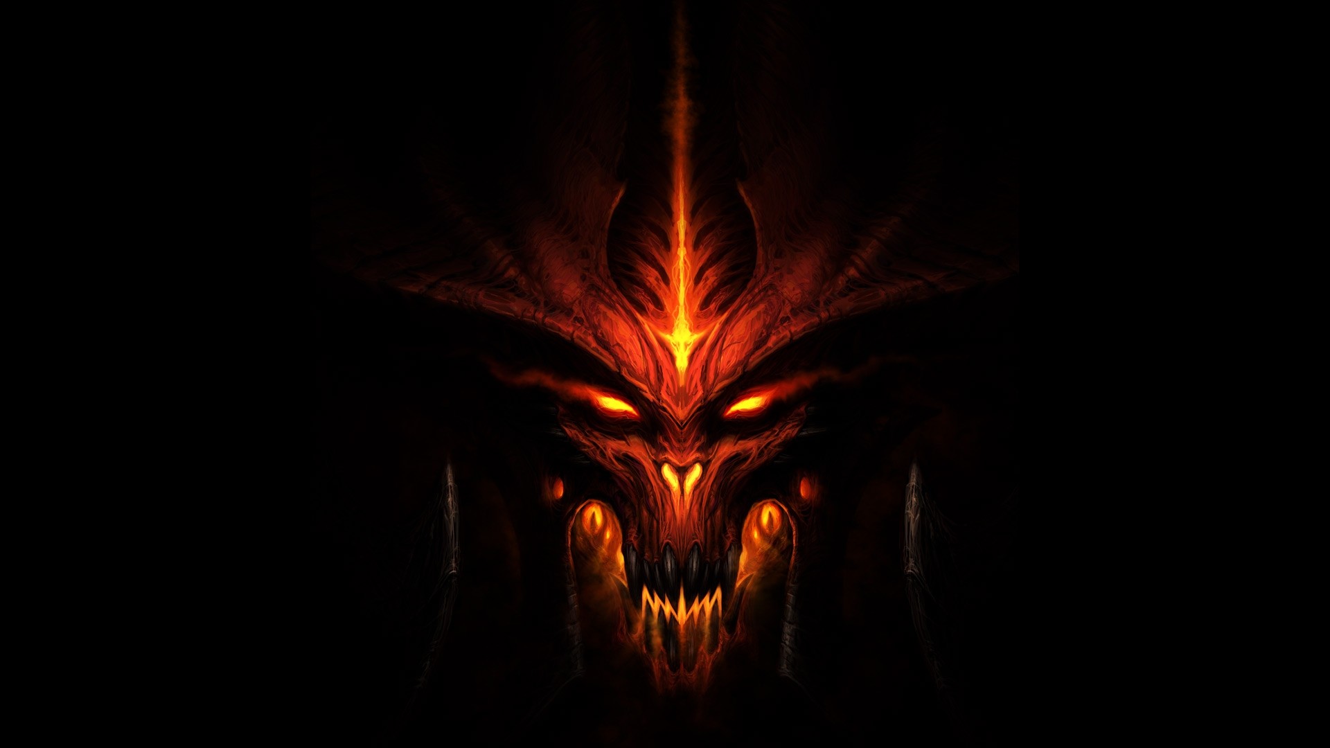 Download Diablo Face Look Fire Wallpaper Wallpaper