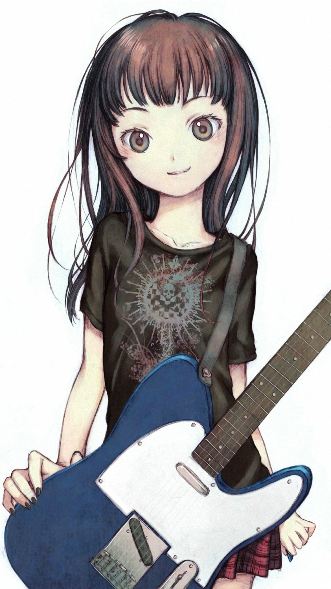 Cute girl guitar iPhone 6 wallpapers HD – 6 Plus backgrounds