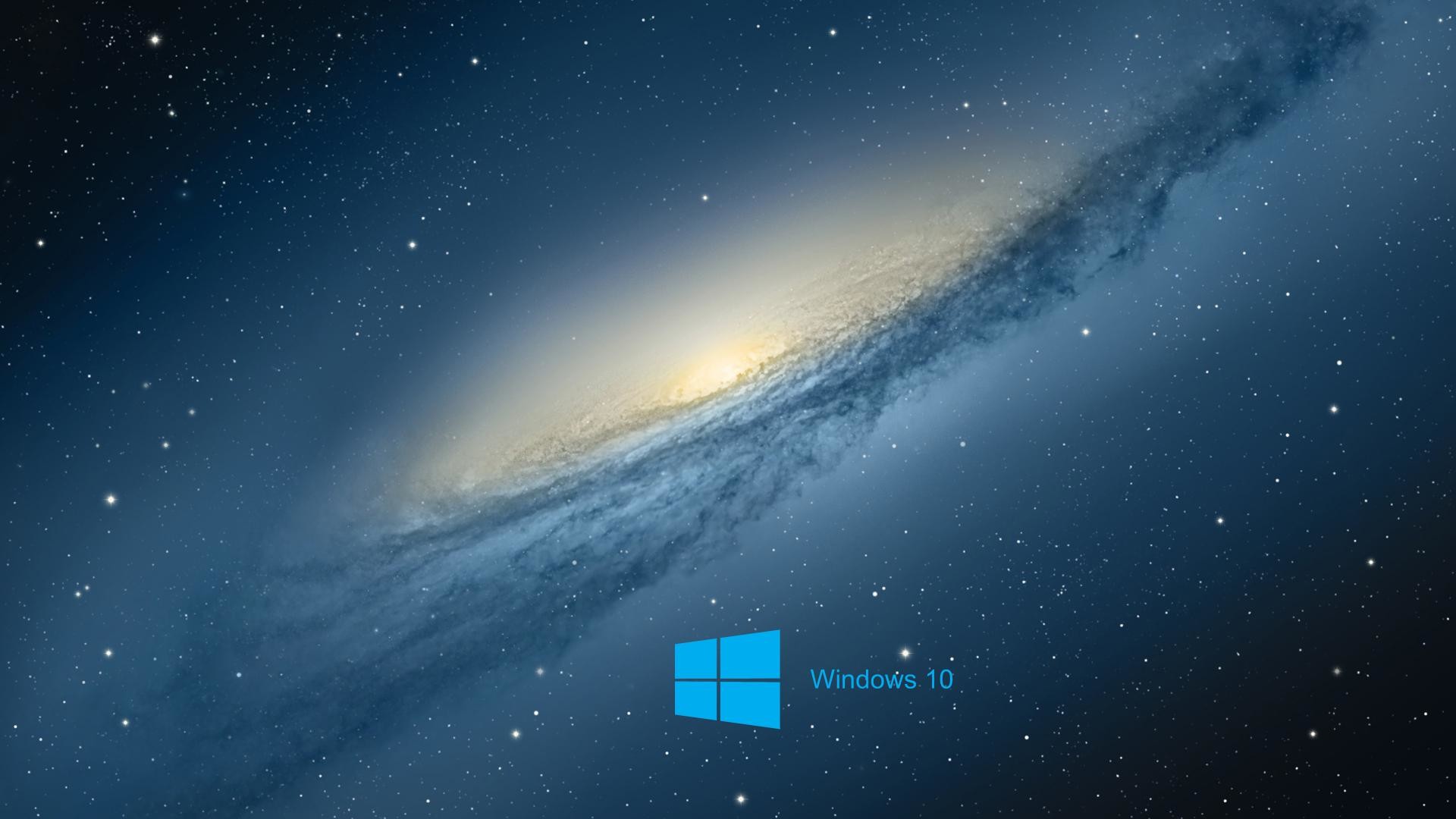 Windows 10 Desktop Background with Scientific Space Planet Galaxy .