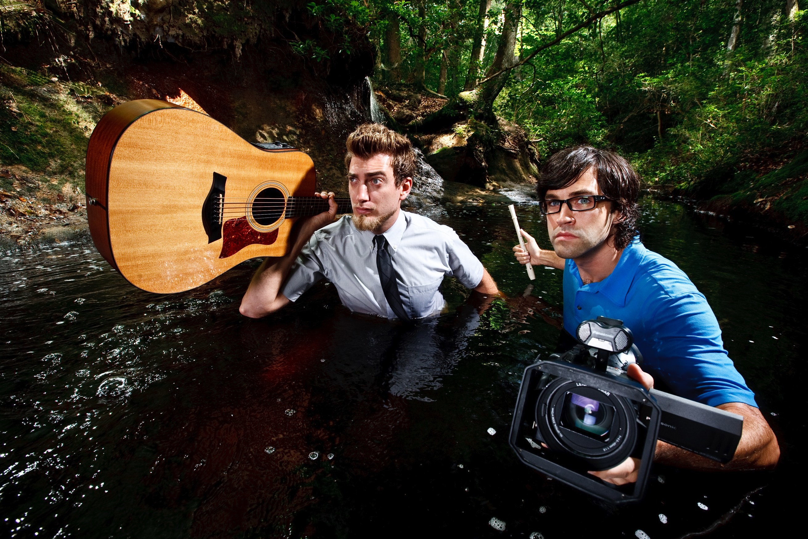 Rhett McLaughlin and Link Neal promotional shots. Overall, Good Mythical Morning