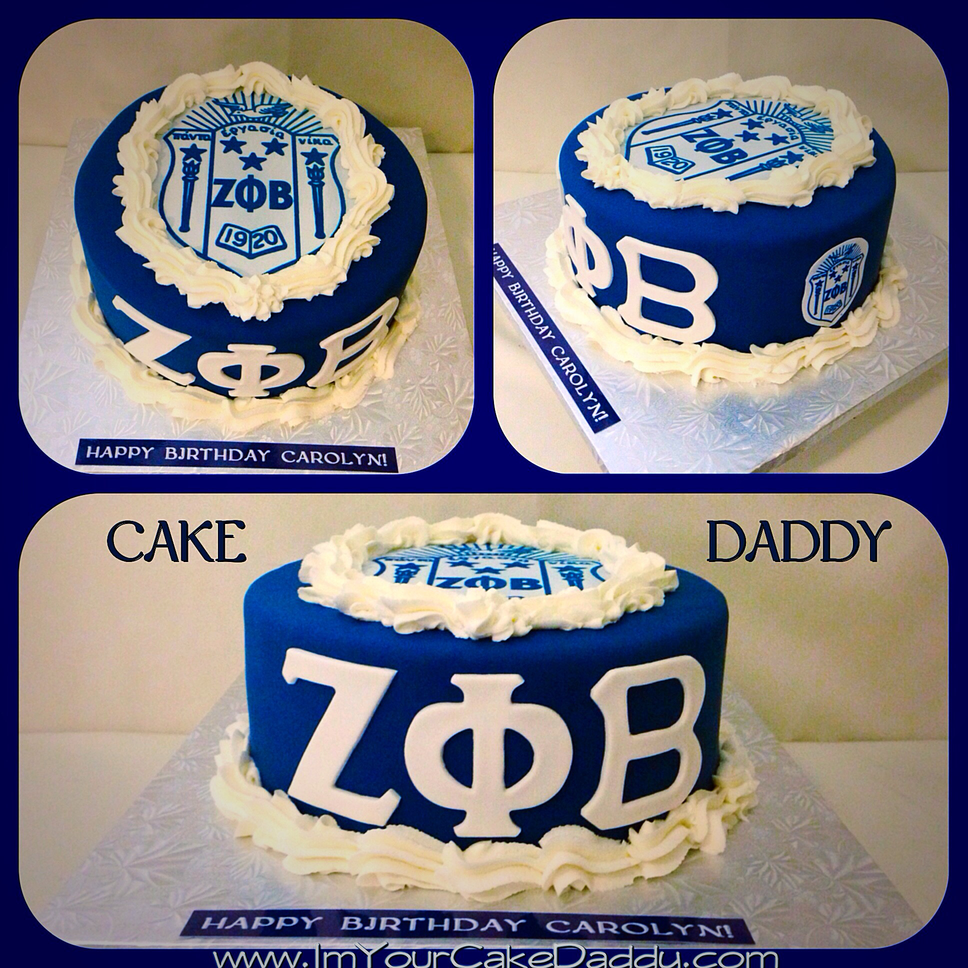 Zeta Phi Beta birthday cake.