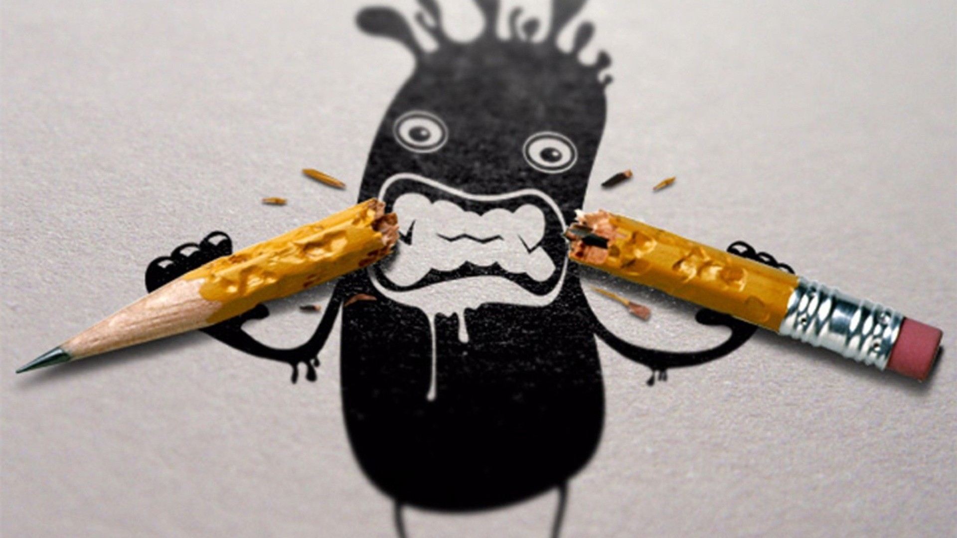 Art Work Pencils Funny Wallpaper