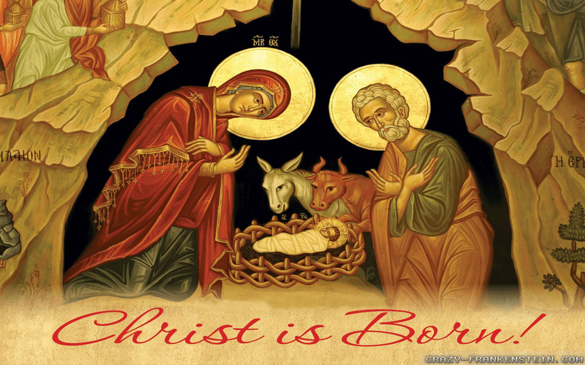 Wallpaper: Born Christian Christmas wallpapers. Resolution: 1024×768 |  1280×1024 | 1600×1200. Widescreen Res: 1440×900 | 1680×1050 | 1920×1200