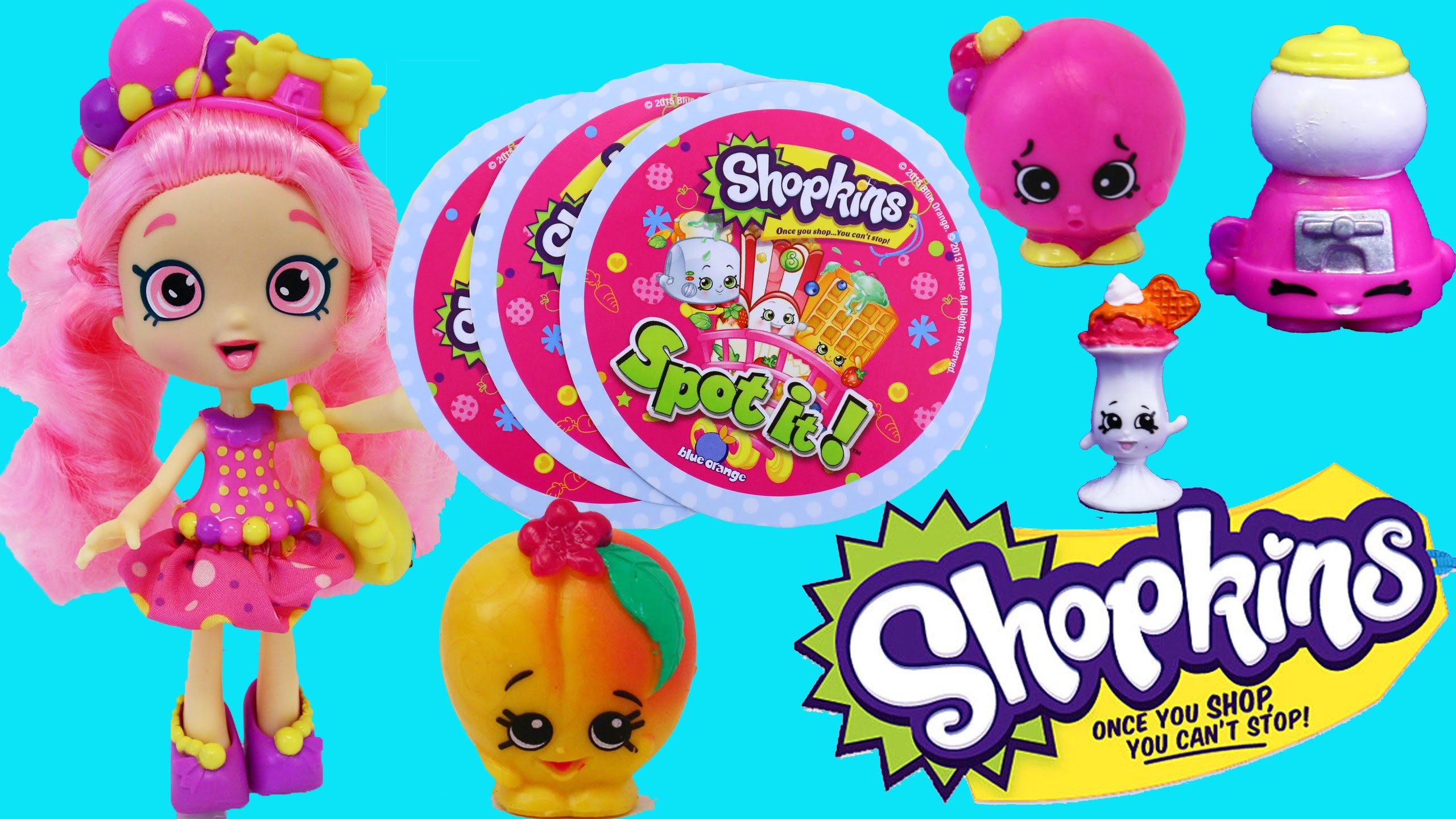 Shopkins Spot It Game Challenge NEW Shopkins Shoppies Dolls Surprise