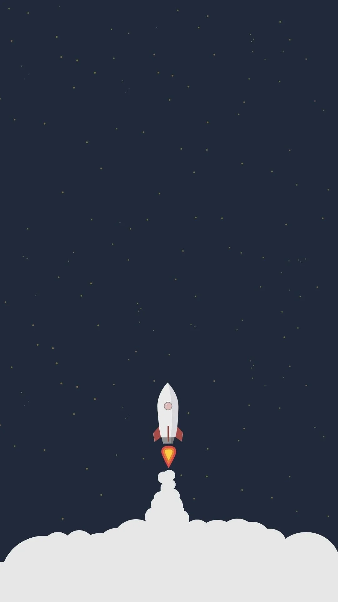 Rocket Liftoff Illustration iPhone 6 HD Wallpaper