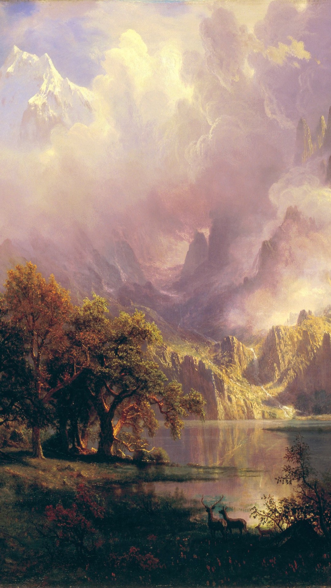 Albert Bierstadt Classic Painting Art #iPhone #plus #wallpaper
