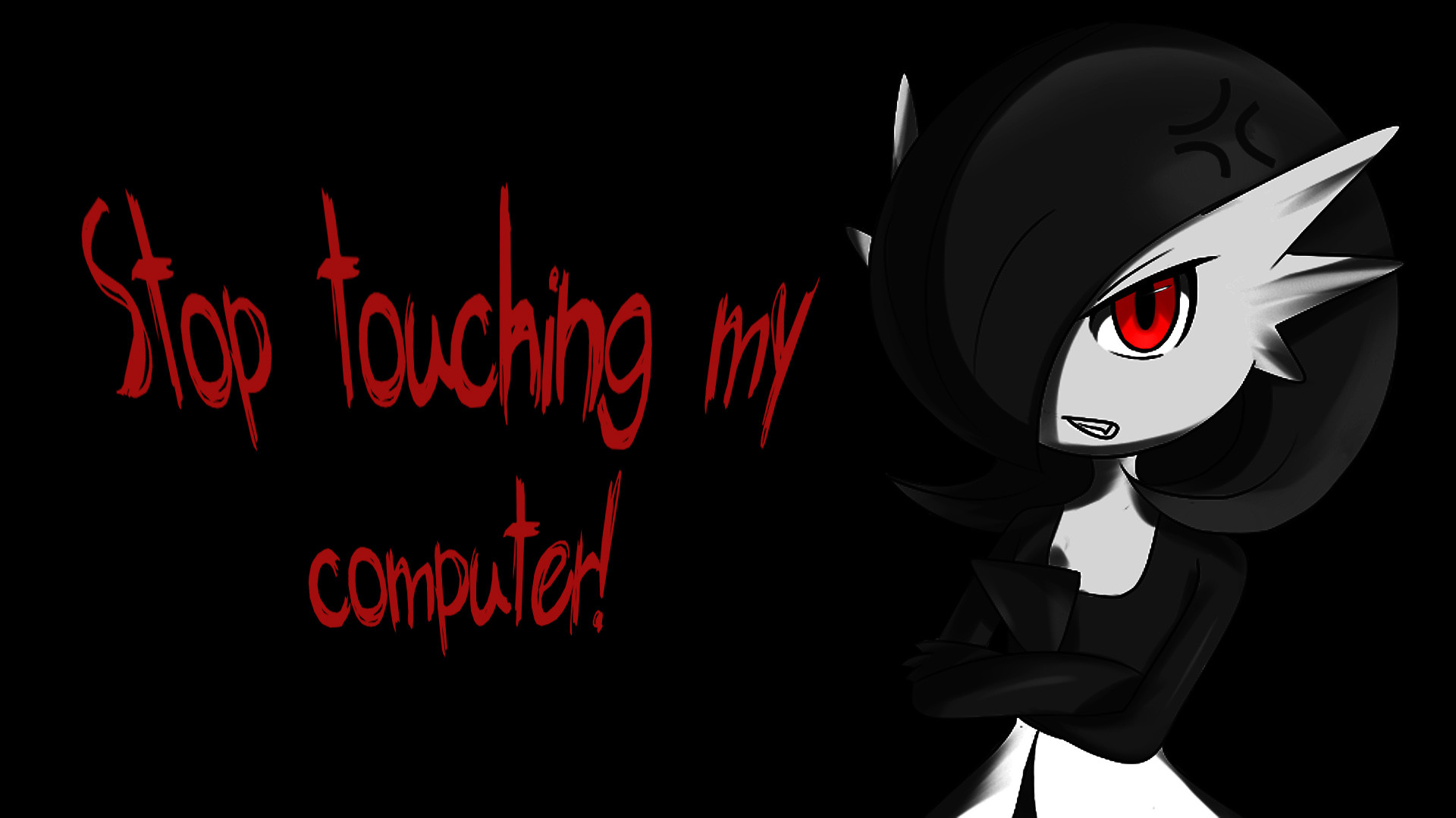 Don't touch my computer! (Guardevoir) by Fimbulknight on DeviantArt