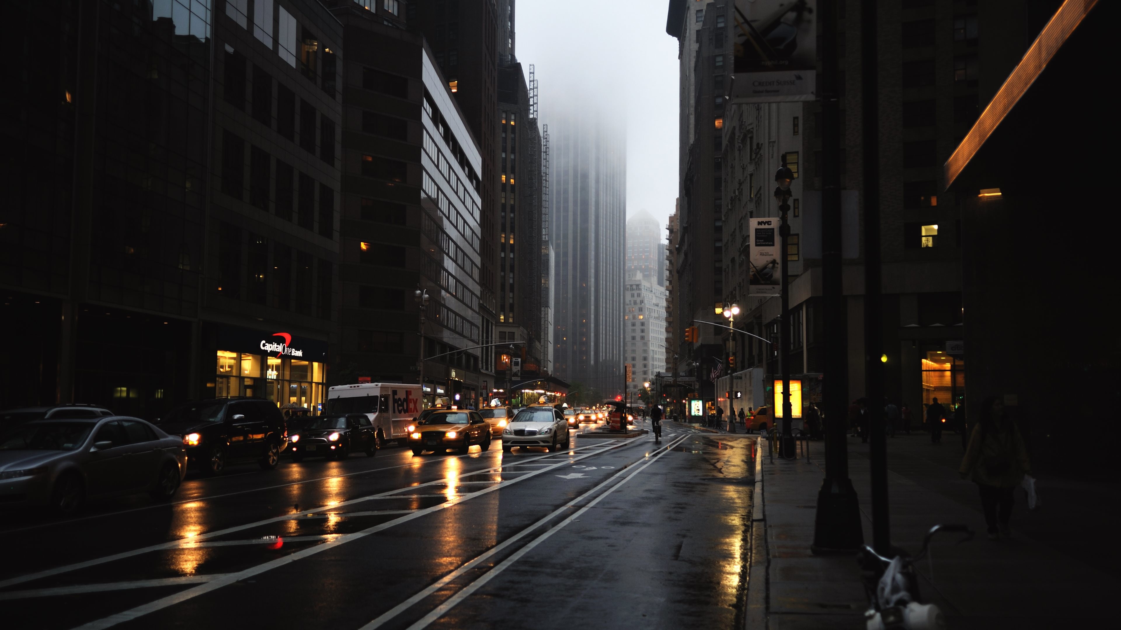 Rainy Day in New York City 3840×2160