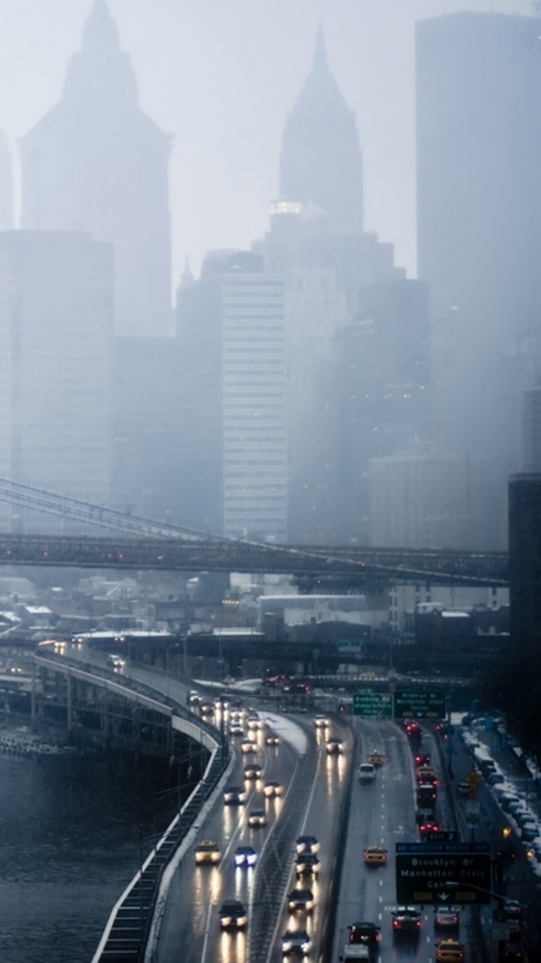 Rainy Day New York Traffic iPhone 6 Plus HD Wallpaper …