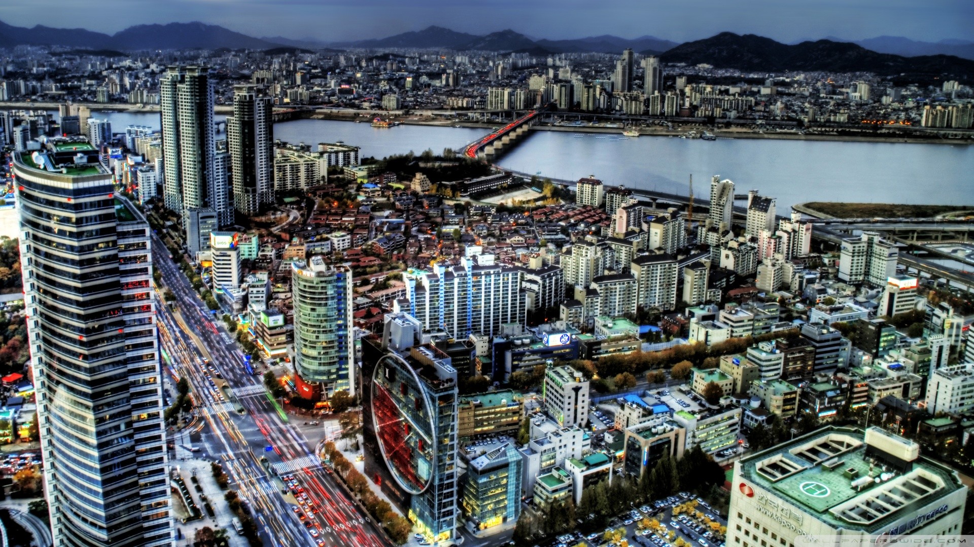 Panorama South Korea Wallpaper Seoul, Panorama, South, Korea .