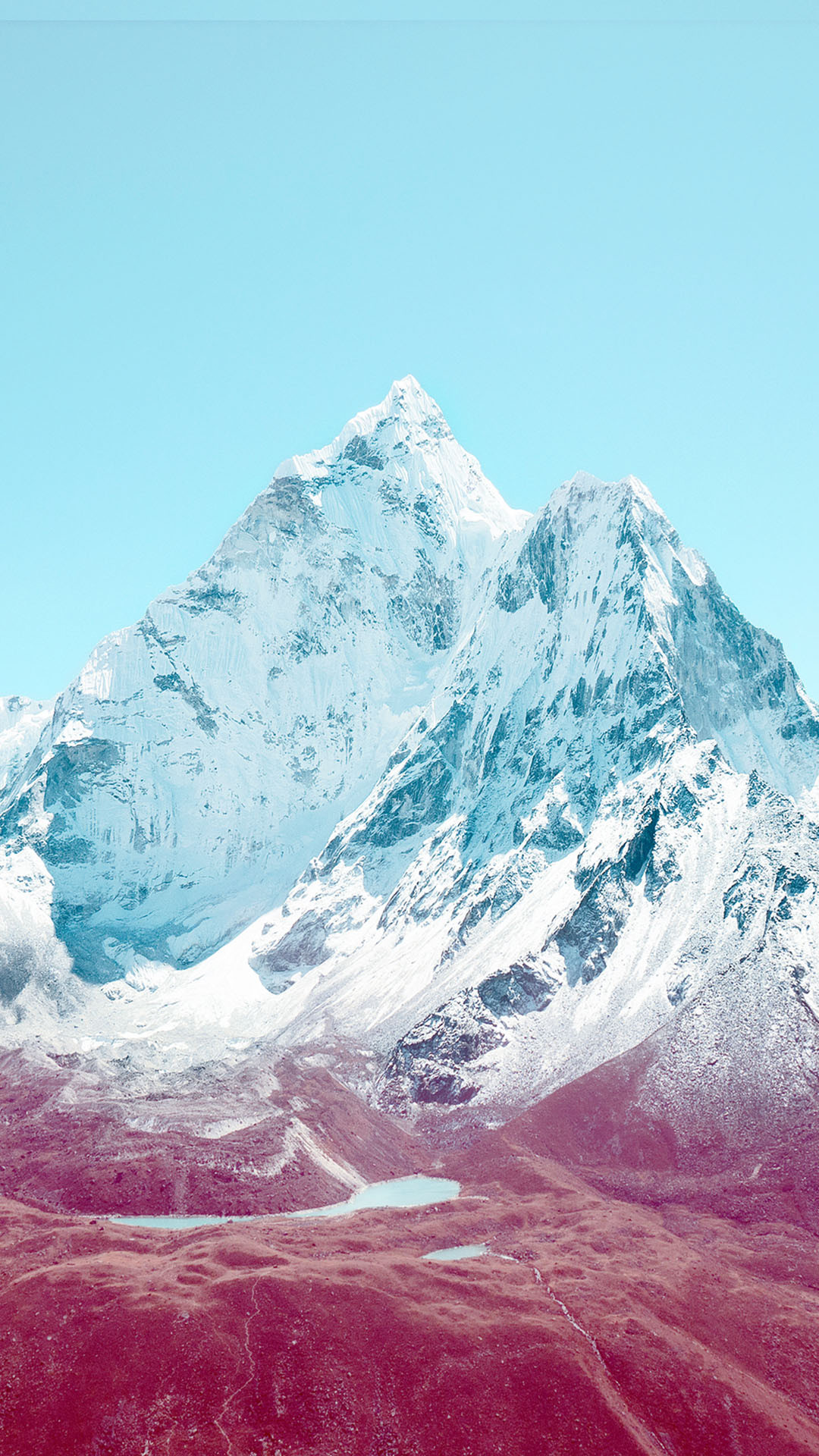 Apple iOS7 Stock Lock Screen Mountains Android Wallpaper