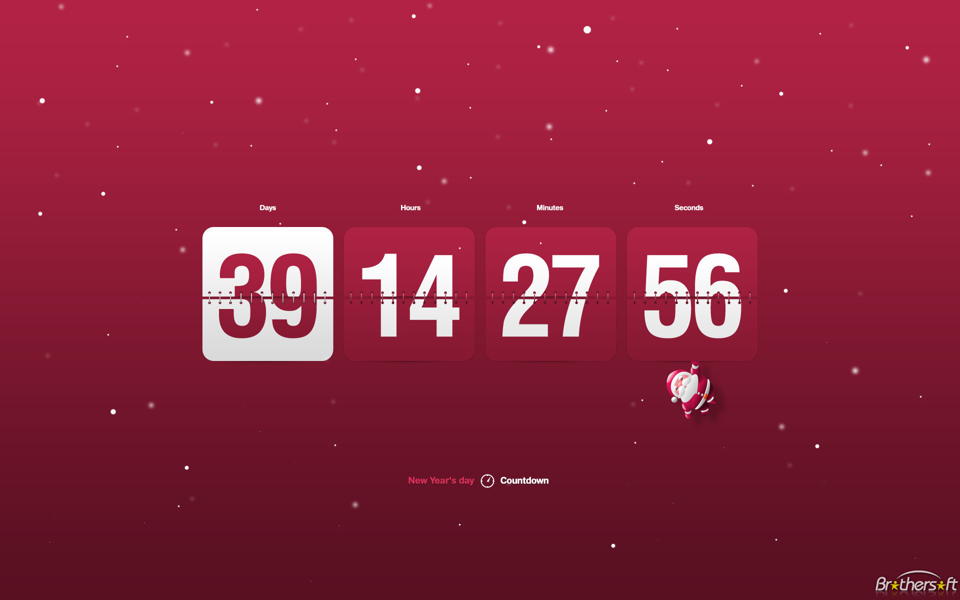 Download Free New Year Clock Countdown screensaver, New Year