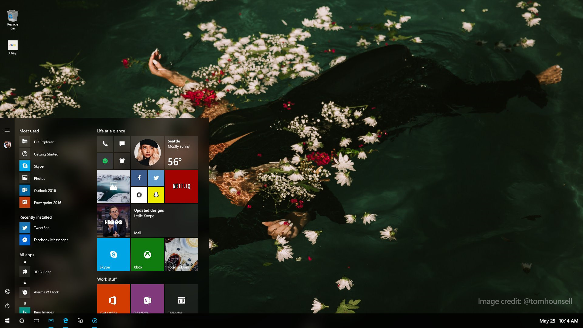 Transparent Live Tiles arent new to Windows 10 on phones, but the Start menu on PCs currently restricts all tiles to full opacity. On Windows 10 PCs,