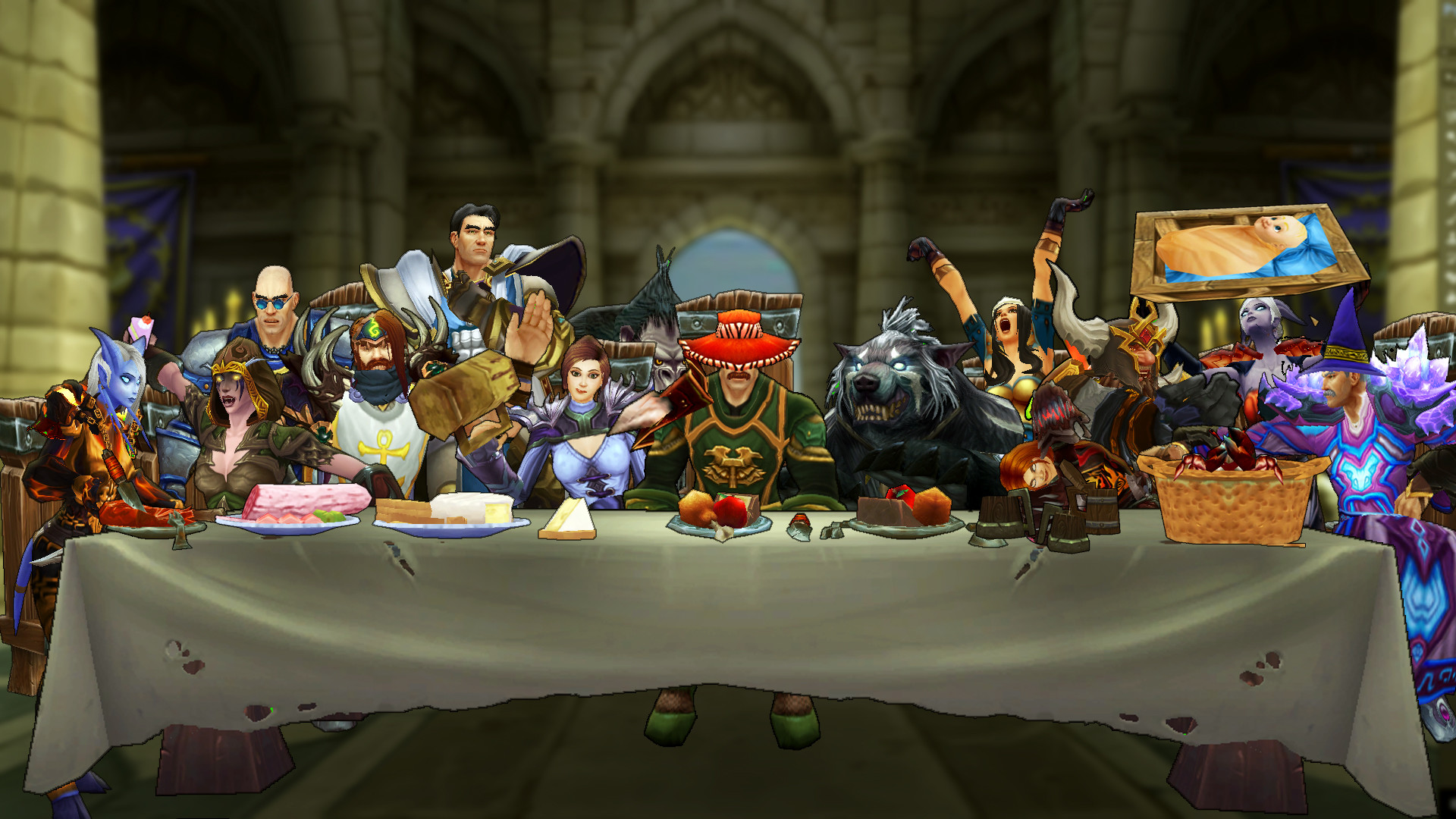 ImageI recreated "The Last Supper" as my guild Team!