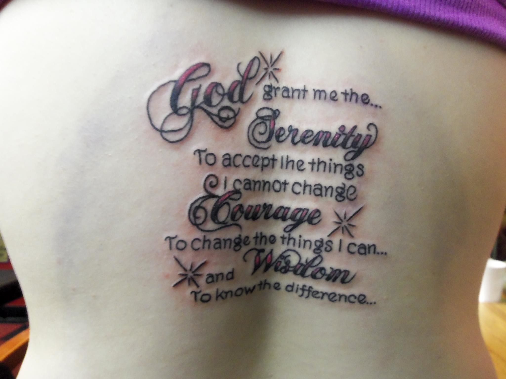Serenity Prayer Tattoo  Inked World  Tattoo Magic