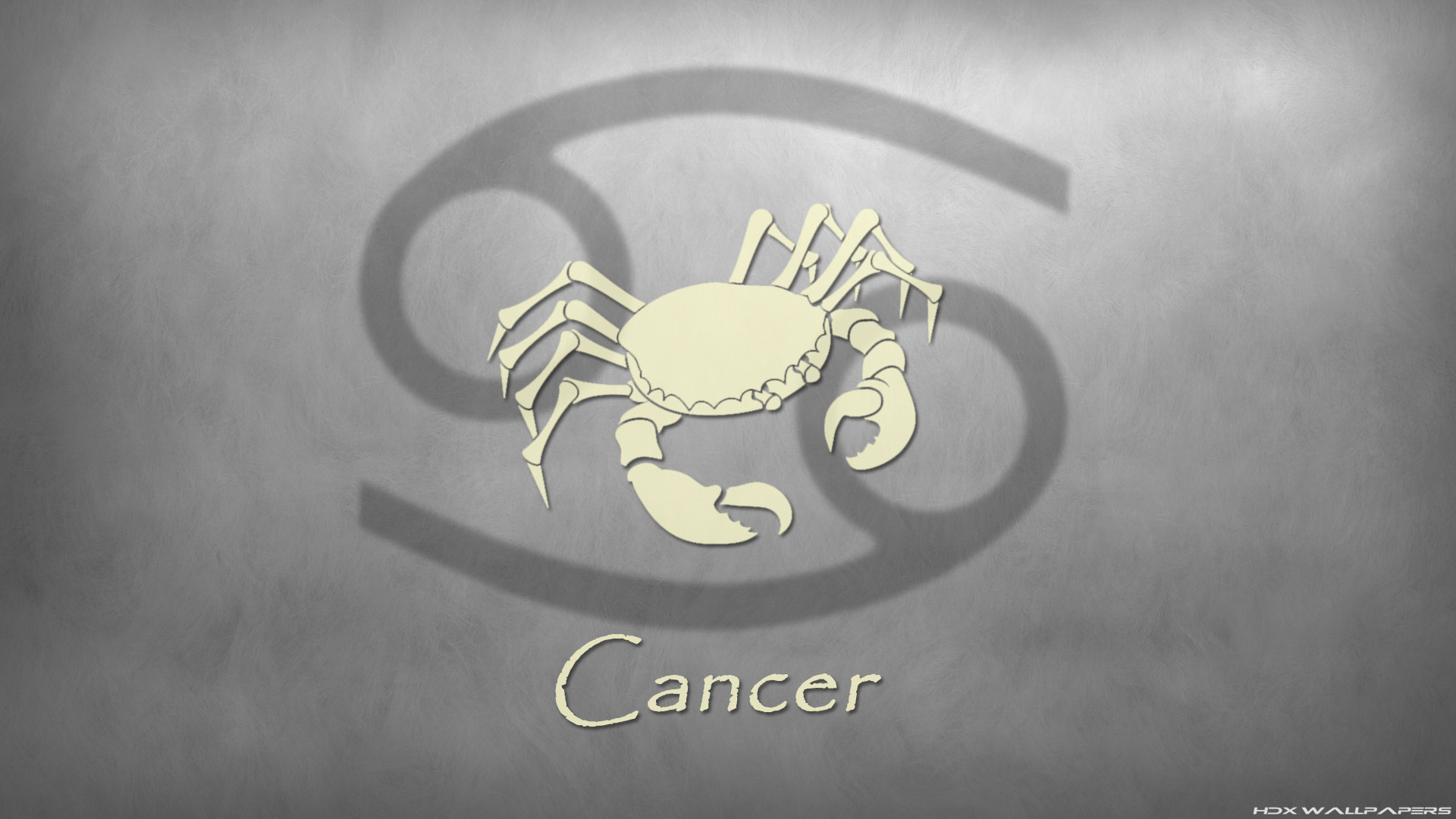 Cancer sign on a gray background wallpapers and images .