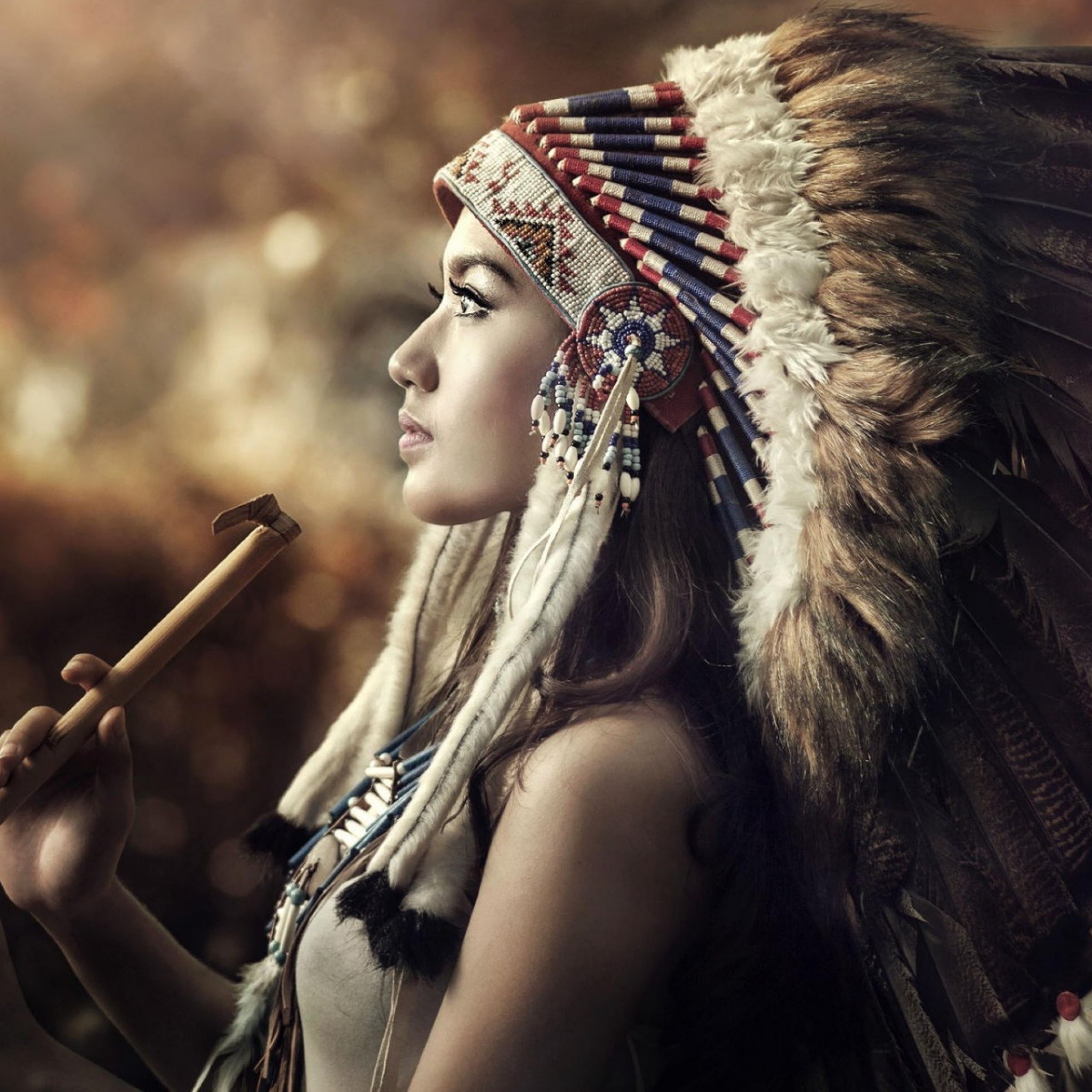 Native American Girl iPad Air wallpaper