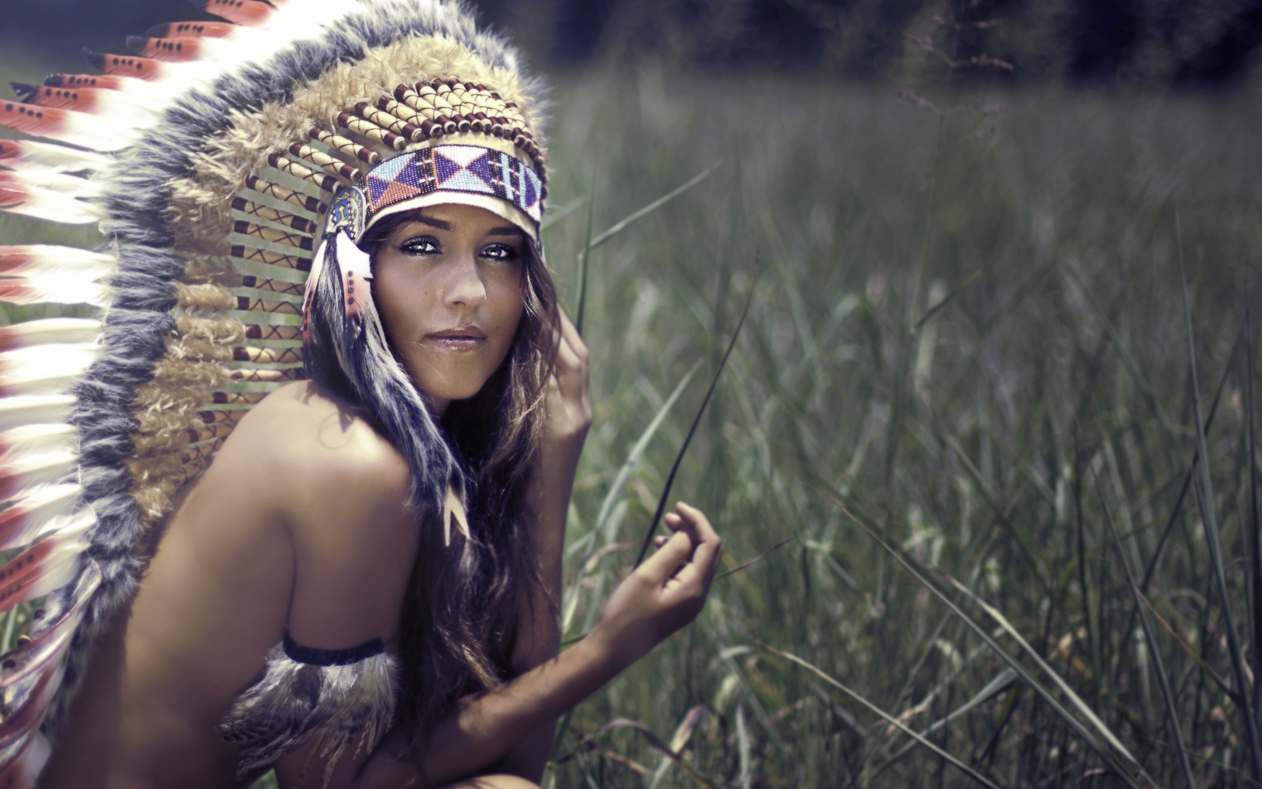 Wallpaper wiki native americans brunette headdress women strategic covering