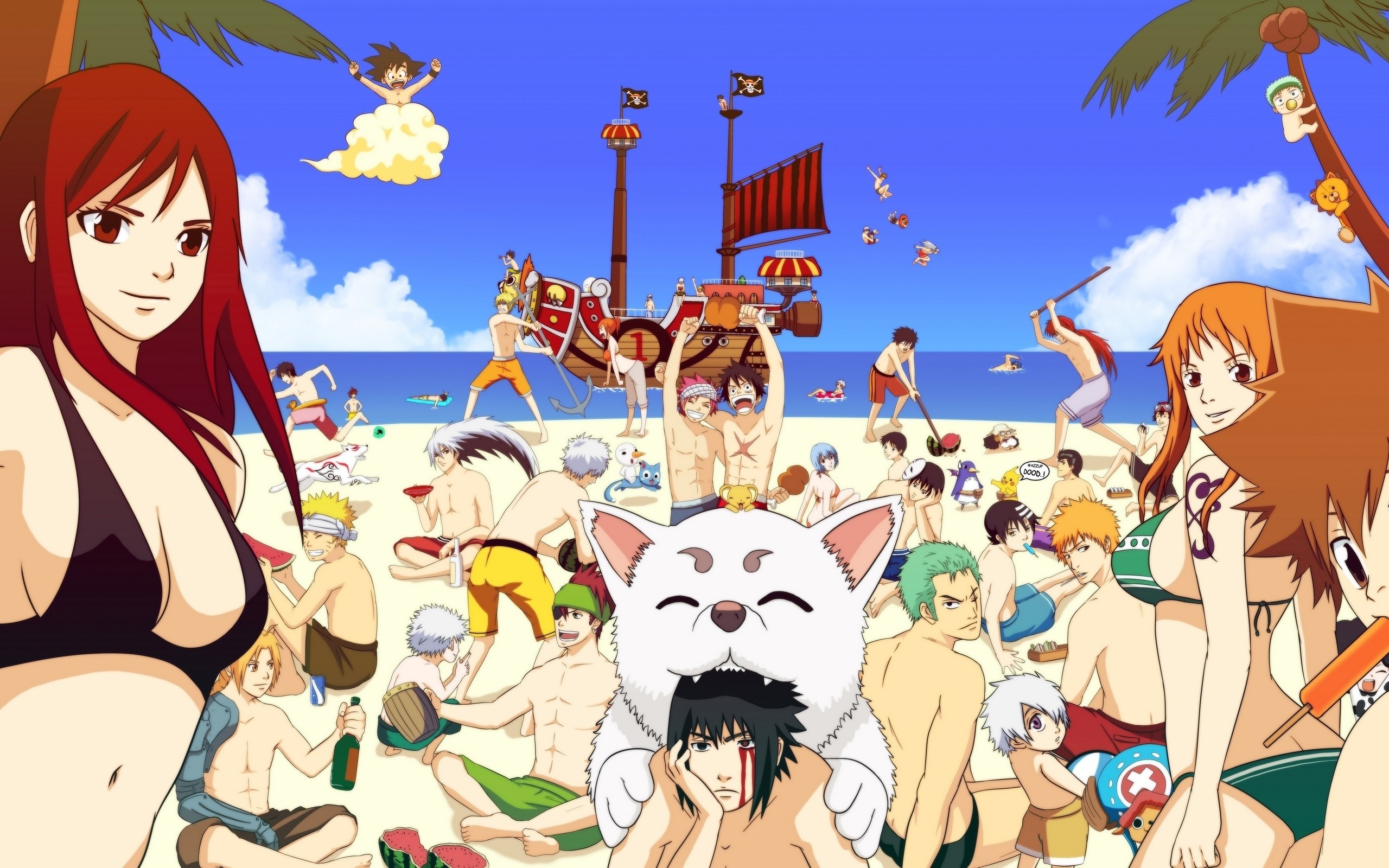 beach one piece anime bleach kurosaki ichigo uchiha sasuke kon naruto  shippuden gintama roronoa z Wallpaper