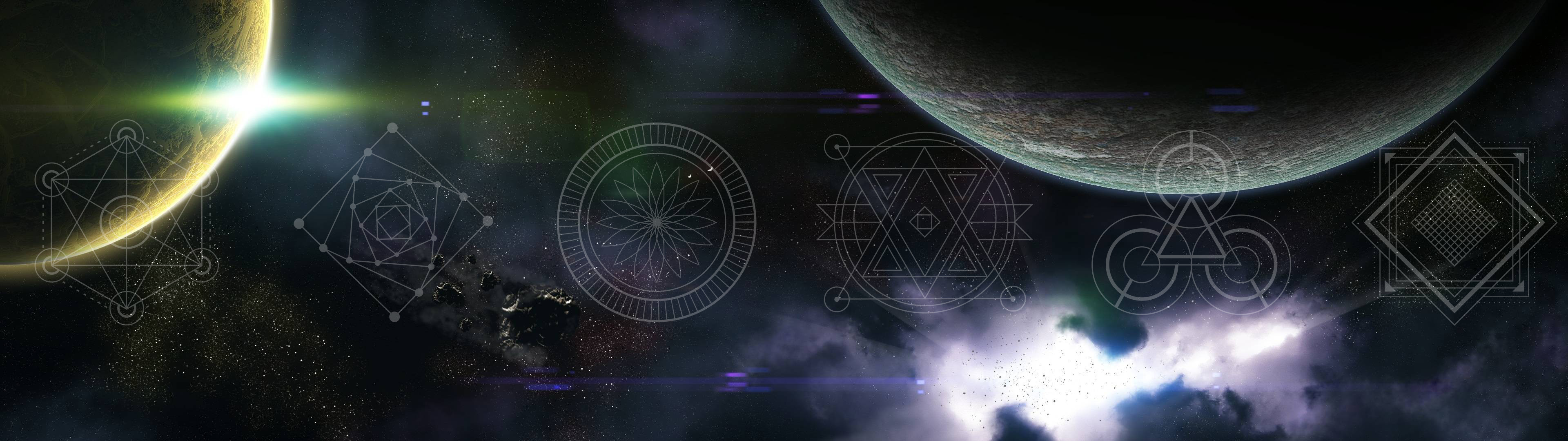 Sacred geometry and space wallpapers part1