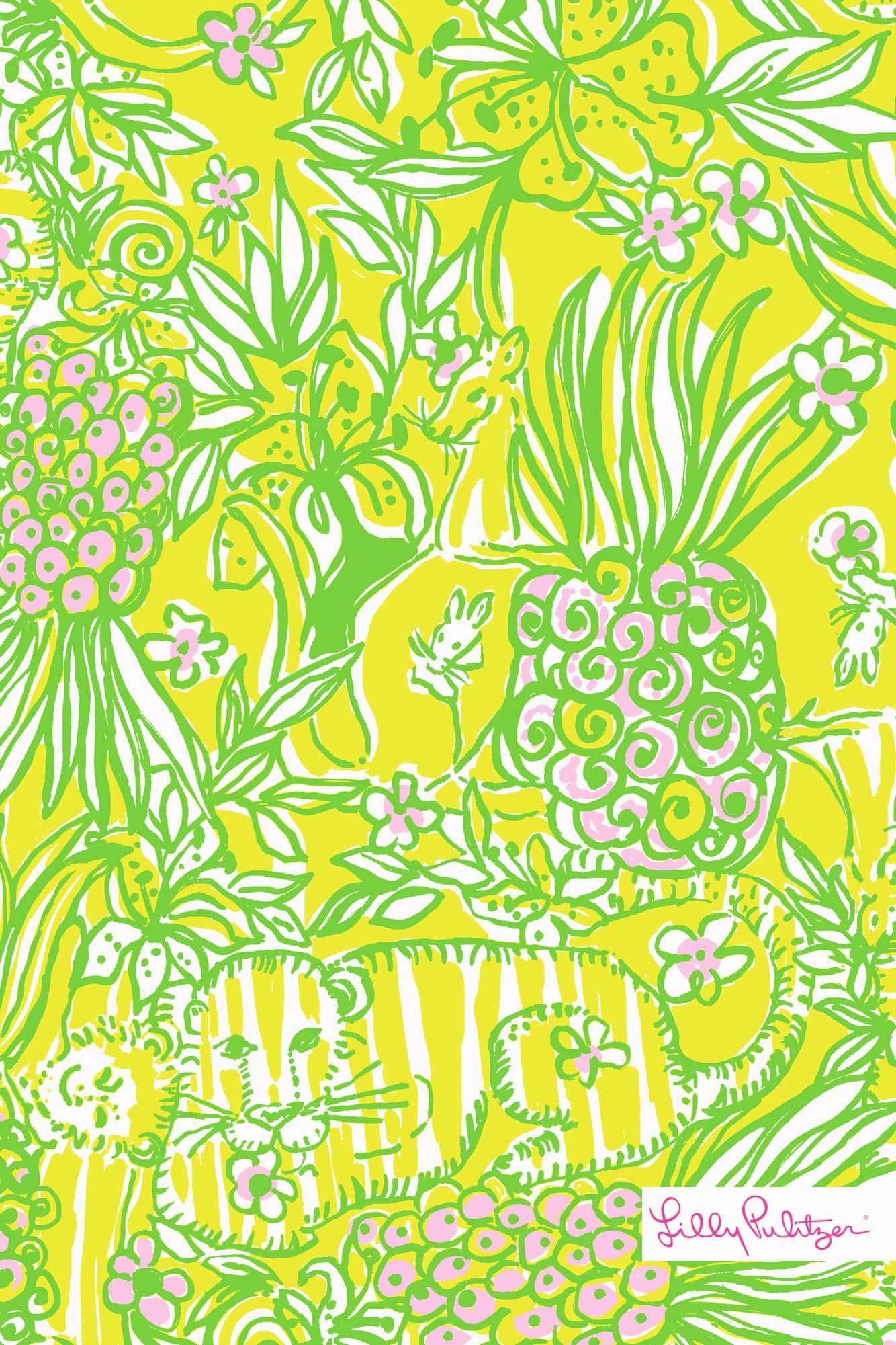 Lilly Pulitzer Crazy Cat House Wallpaper for iPhone
