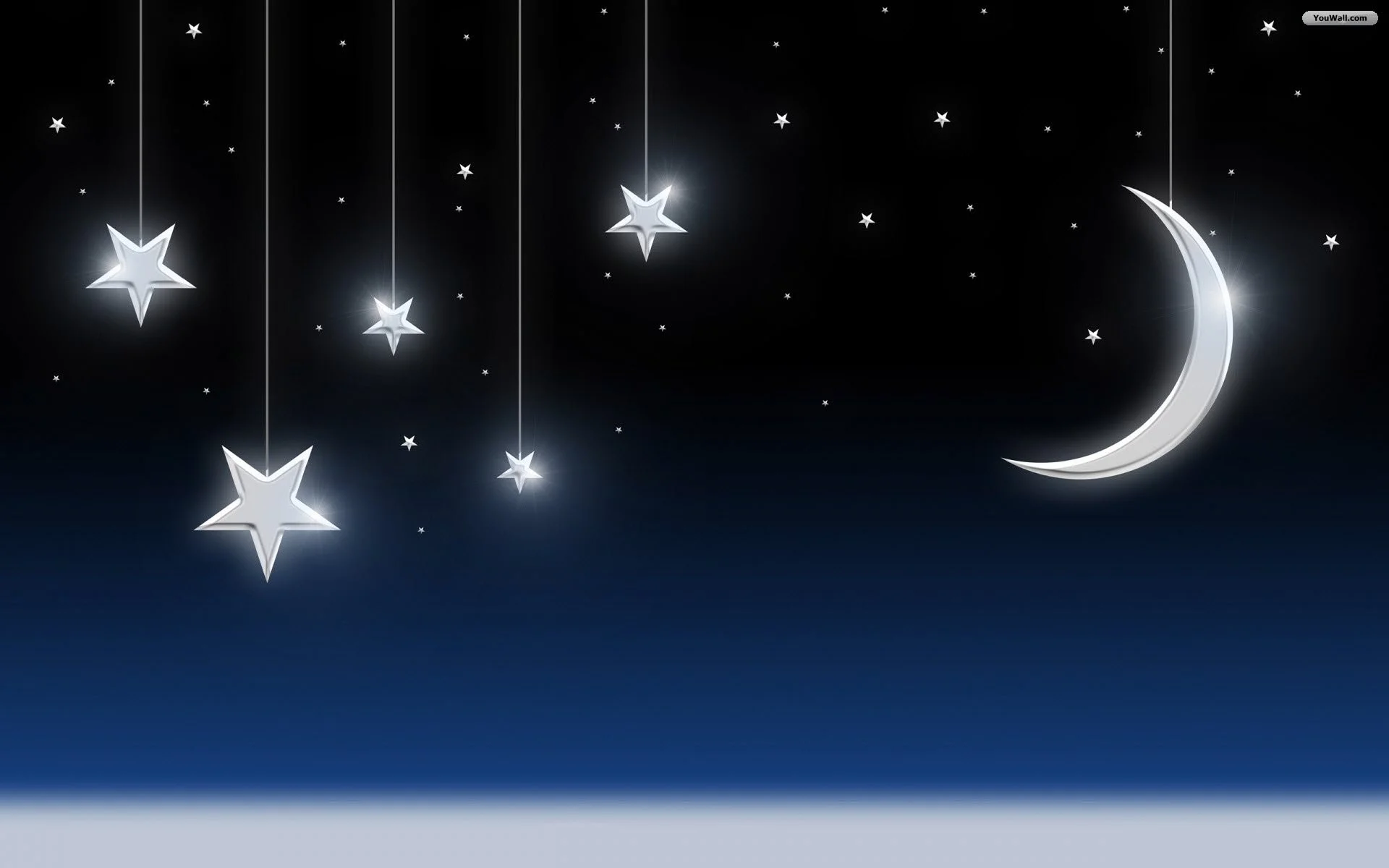 Moon and Stars Desktop Wallpaper – WallpaperSafari