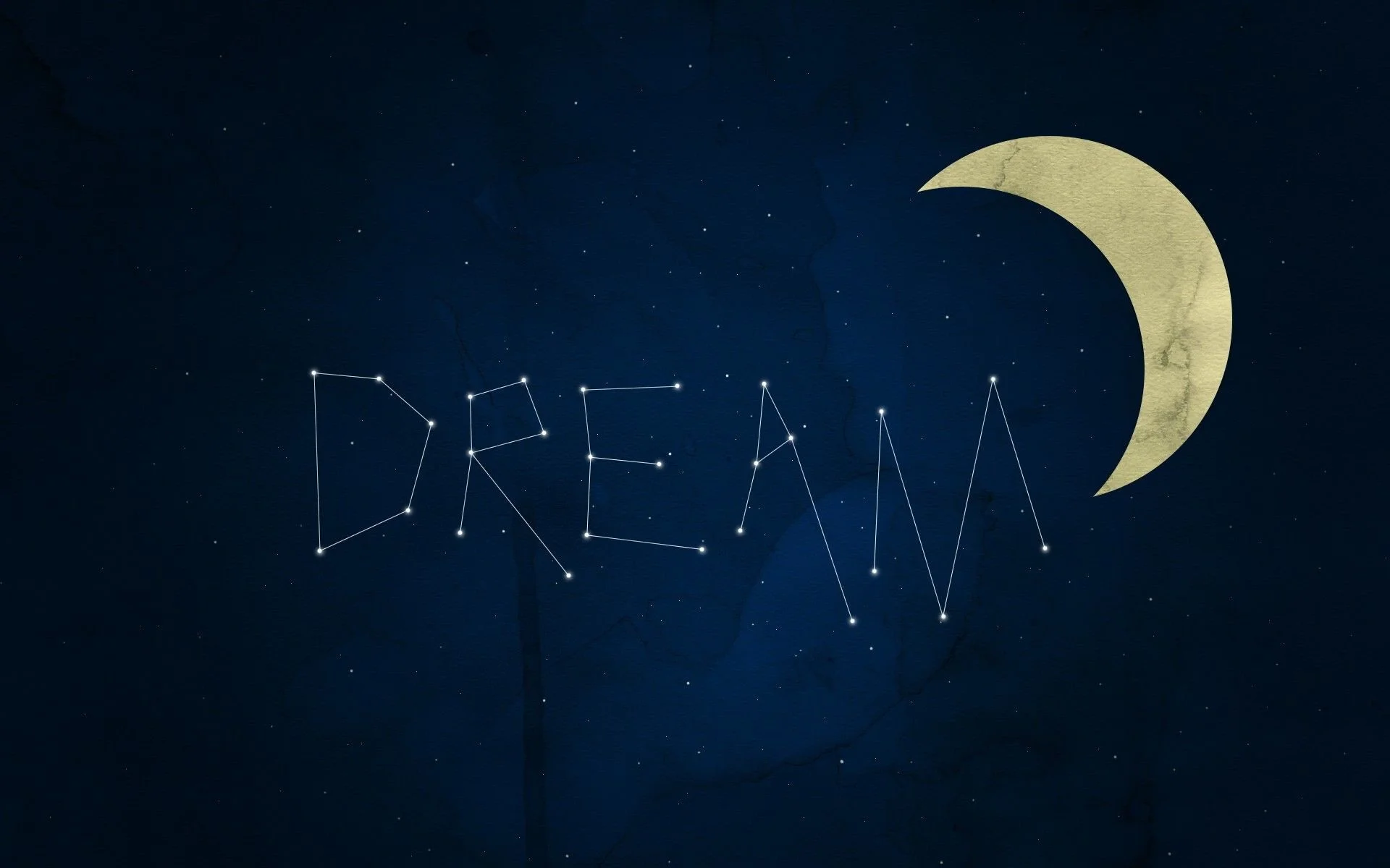 typography, dreams, night sky, Constellations, crescent moon … typography  …