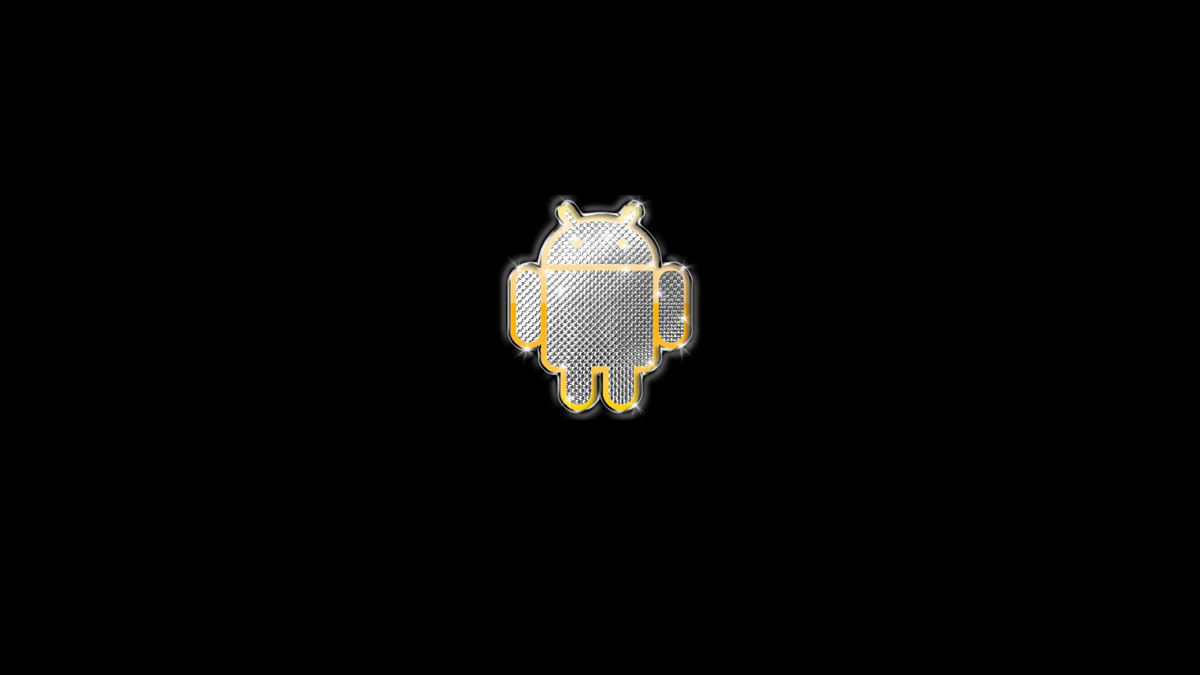 Wallpaper android, robot, gold