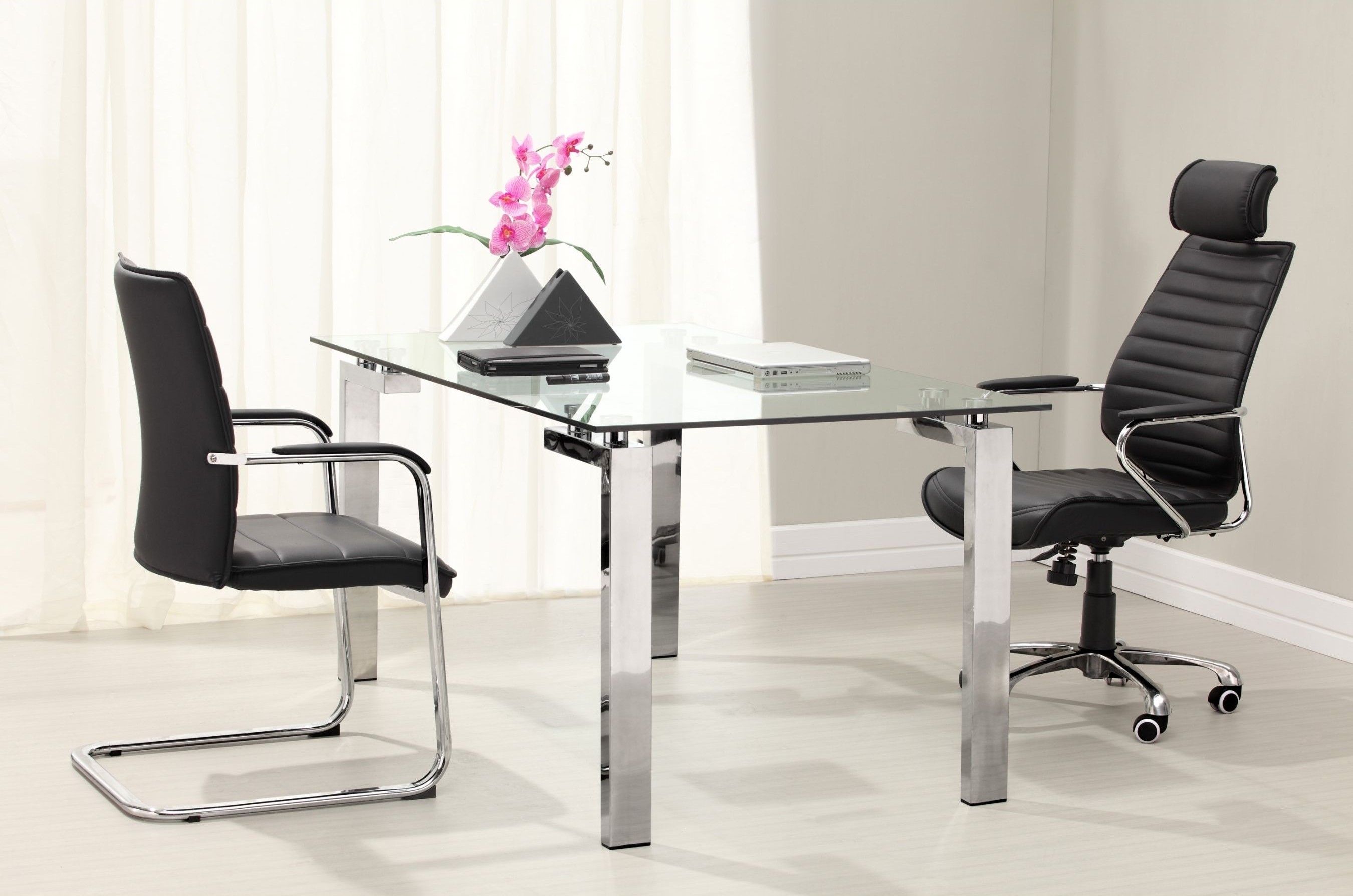 Glass And Chrome Desks For Home Office Home Office Home Office With Clear Glass Desk Combine