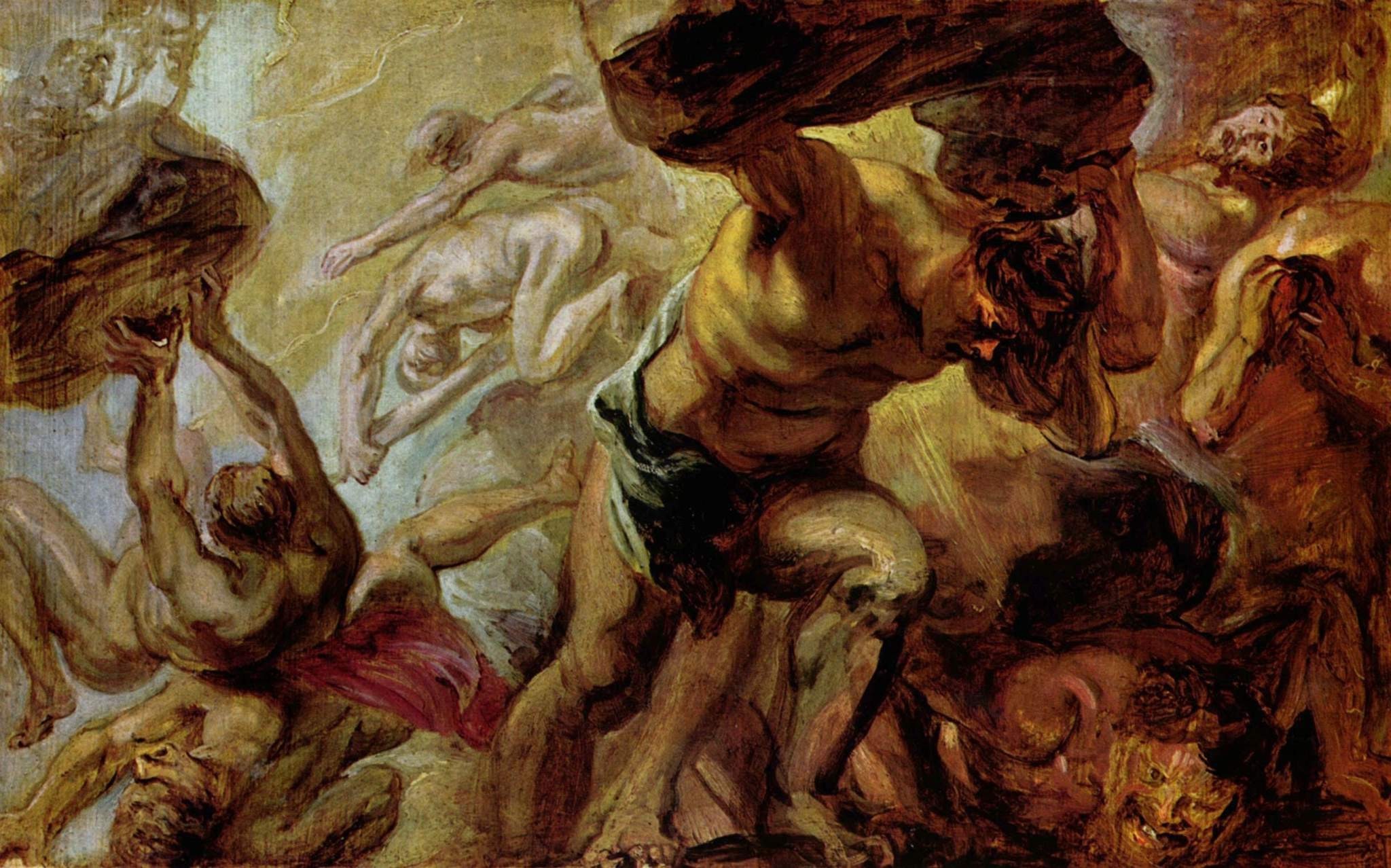 General Greek mythology artwork painting Peter Paul Rubens Overthrow of the Titans classic art