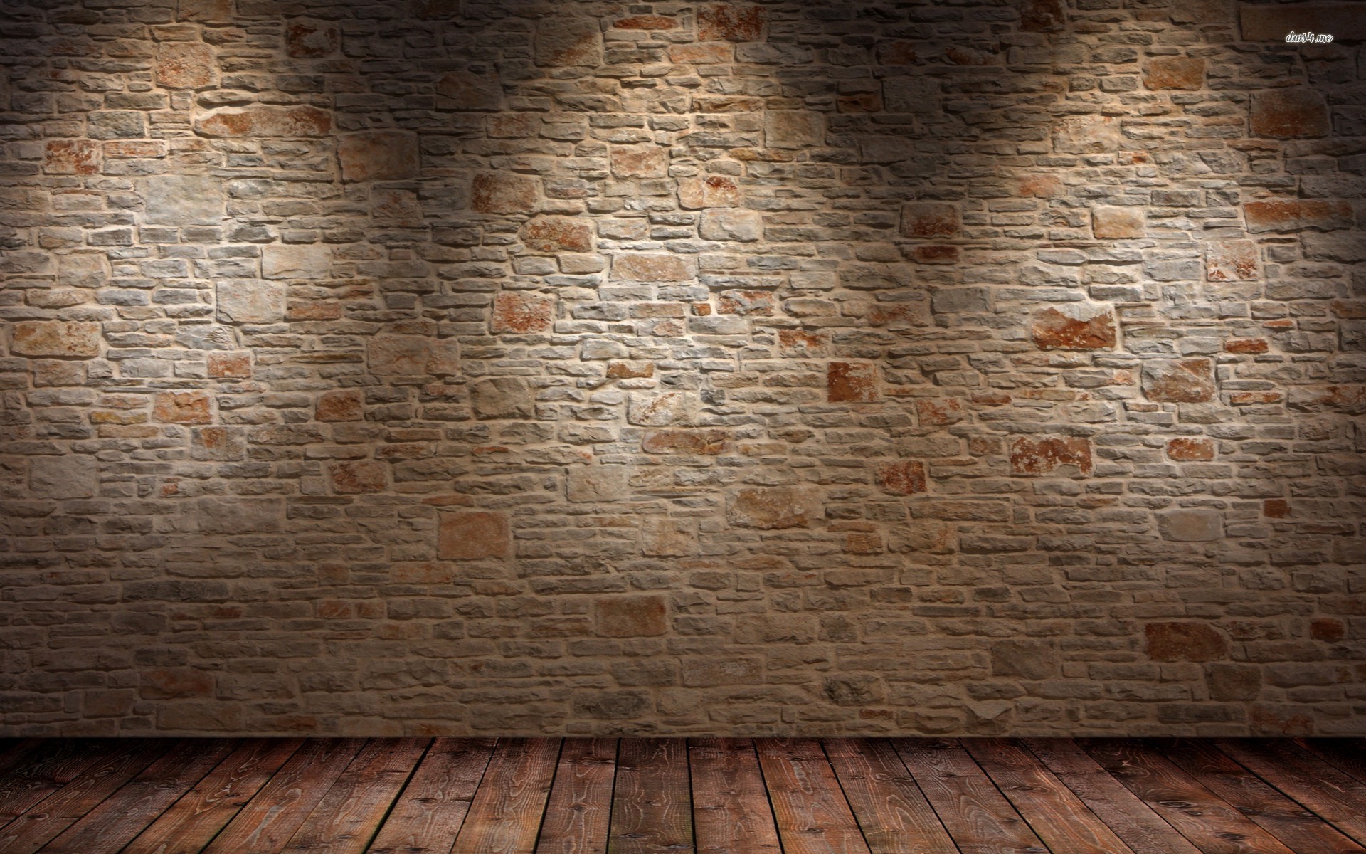Brick wall and wood floor HD wallpaper Abstract Desktop Wallpaper