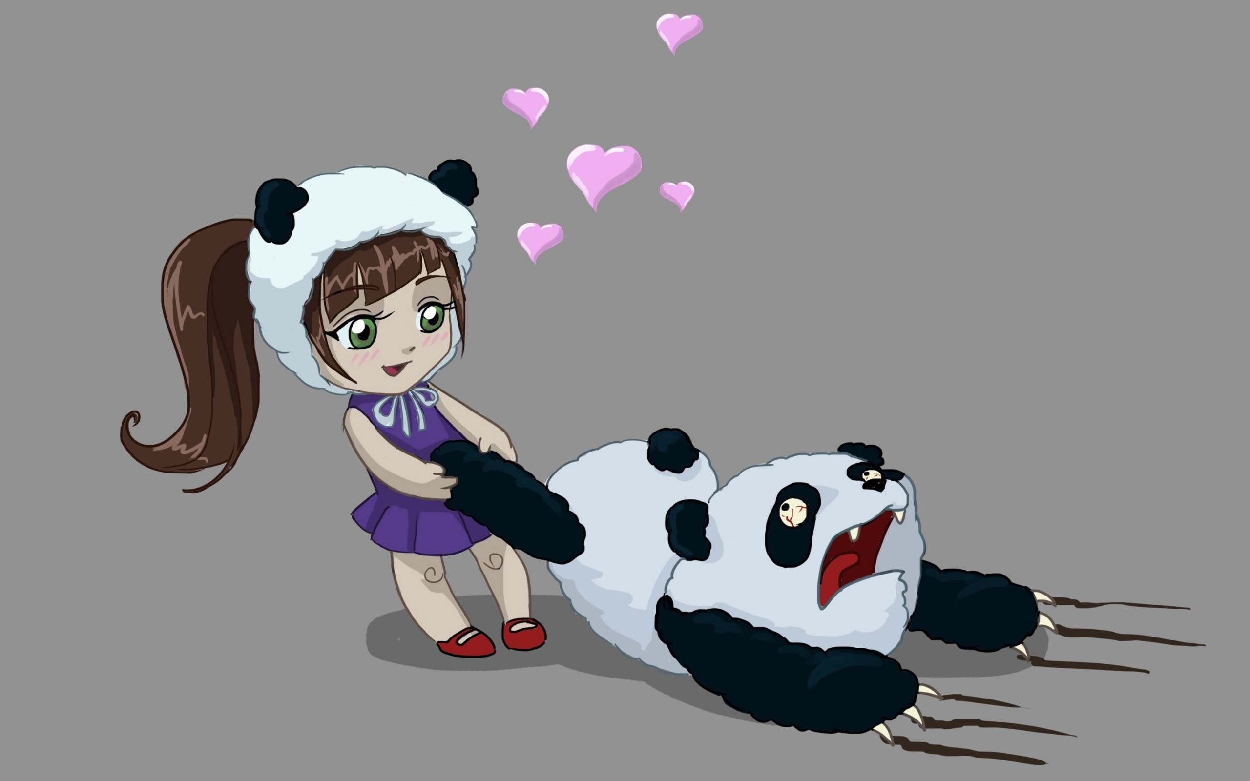 Funny Girl Love Panda