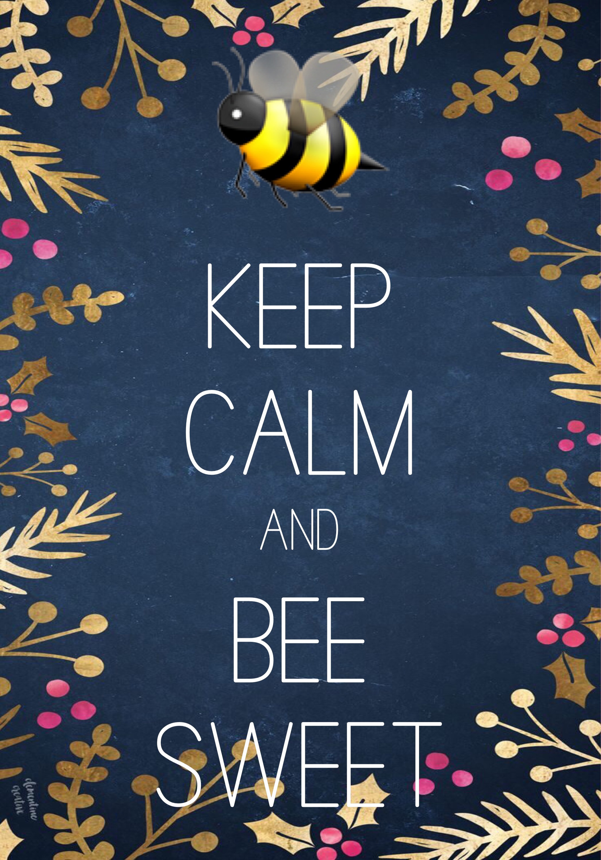Keep calm and bee sweet made with Keep Calm and Carry On for iOS #keepcalm